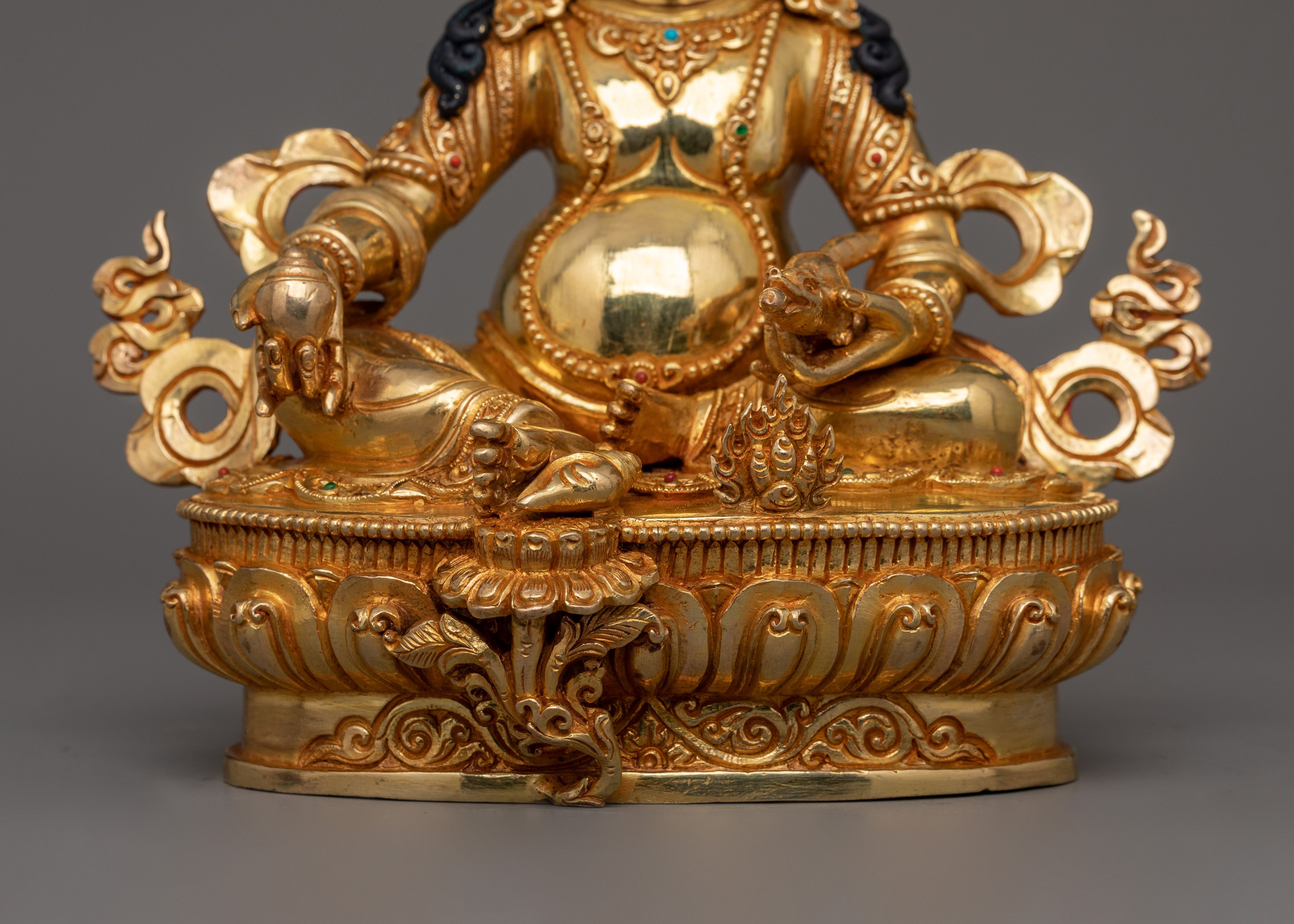 Handmade Figurine of Wealth Deity Dzambhala | Buddha of Prosperity and Abundance