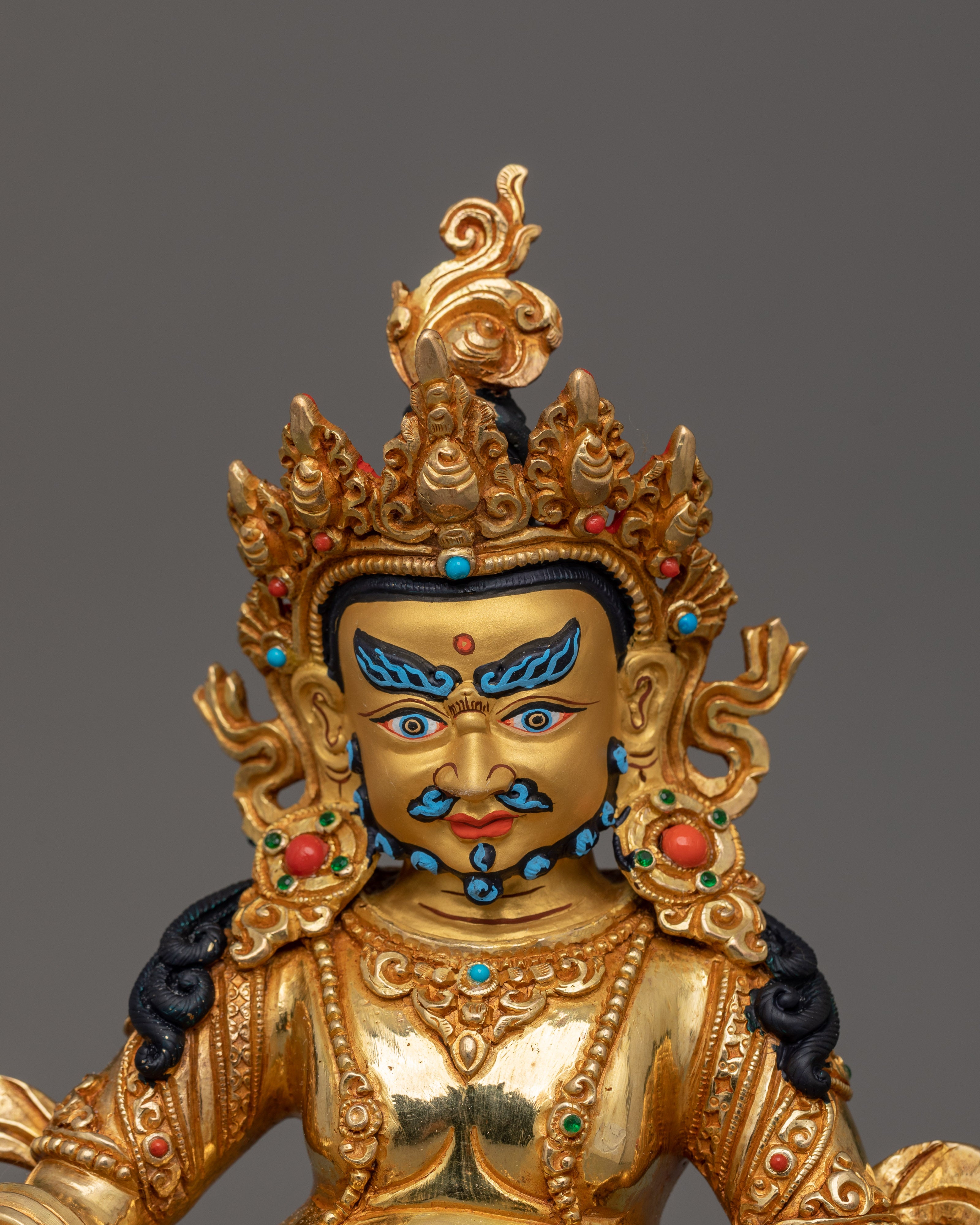 Handmade Figurine of Wealth Deity Dzambhala | Buddha of Prosperity and Abundance