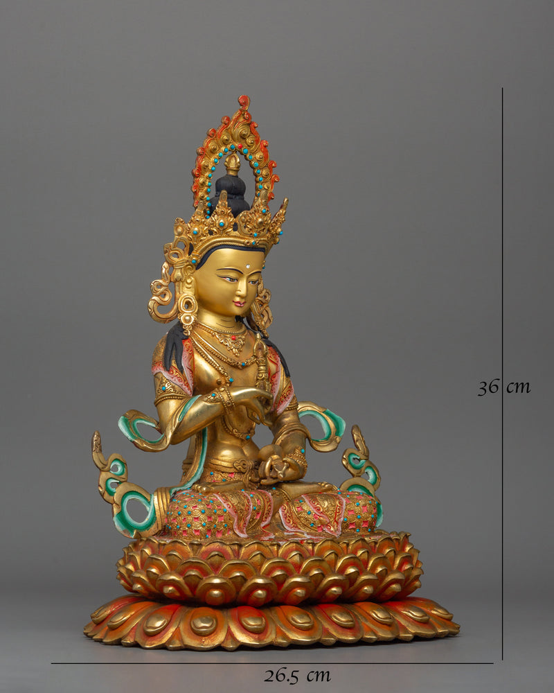 Vajrasattva With Beautiful Handcarved Gemstones 