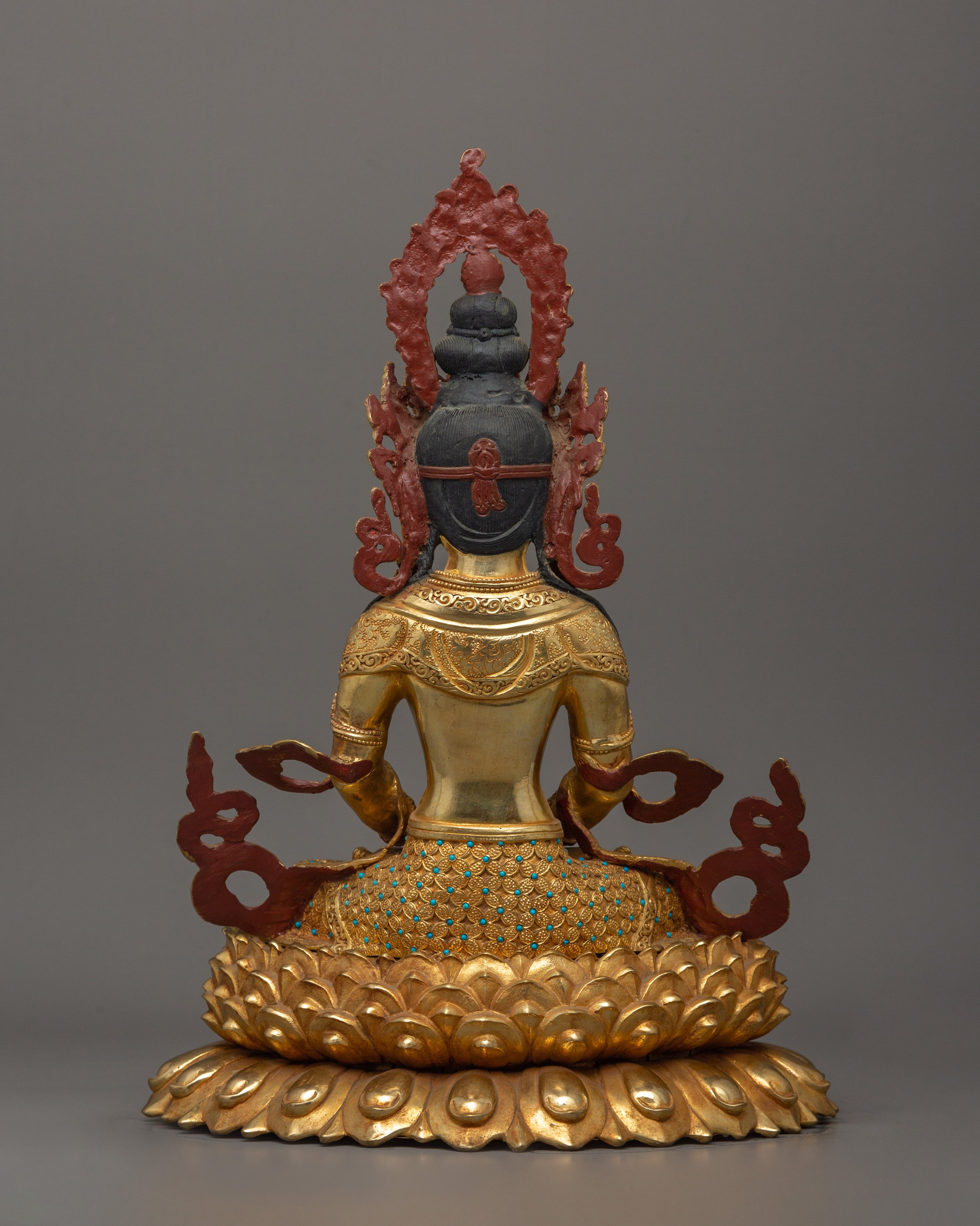 Handmade Figurine of Long Life Amitayus | The Buddha of Longevity and Immortality