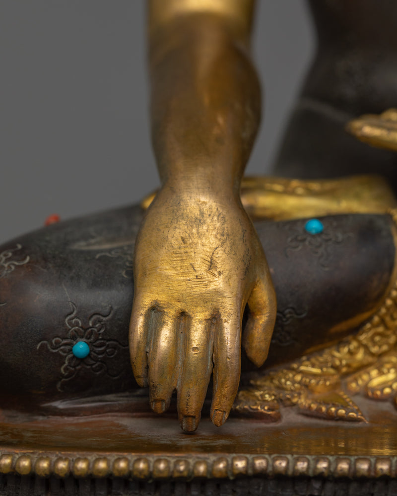 Handcrafted Sculpture of Crown Shakyamuni Buddha | Buddha of Enlightenment