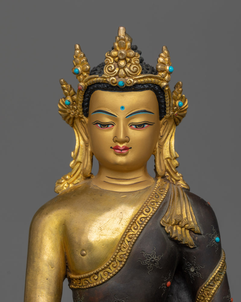 Handcrafted Sculpture of Crown Shakyamuni Buddha | Buddha of Enlightenment