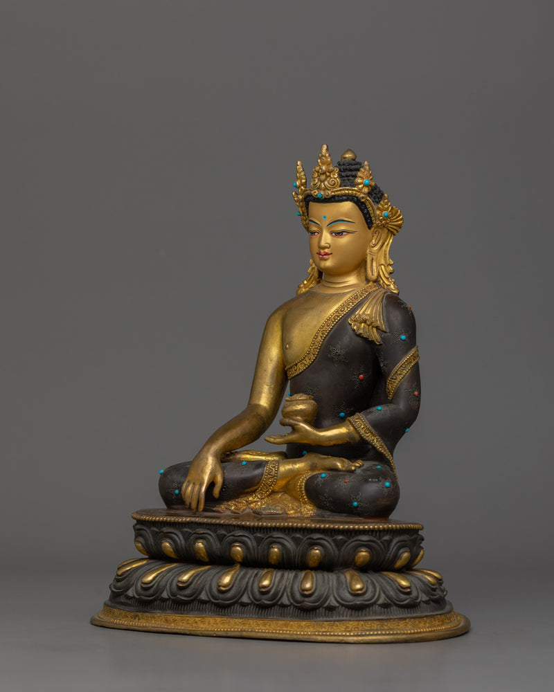Handcrafted Sculpture of Crown Shakyamuni Buddha | Buddha of Enlightenment