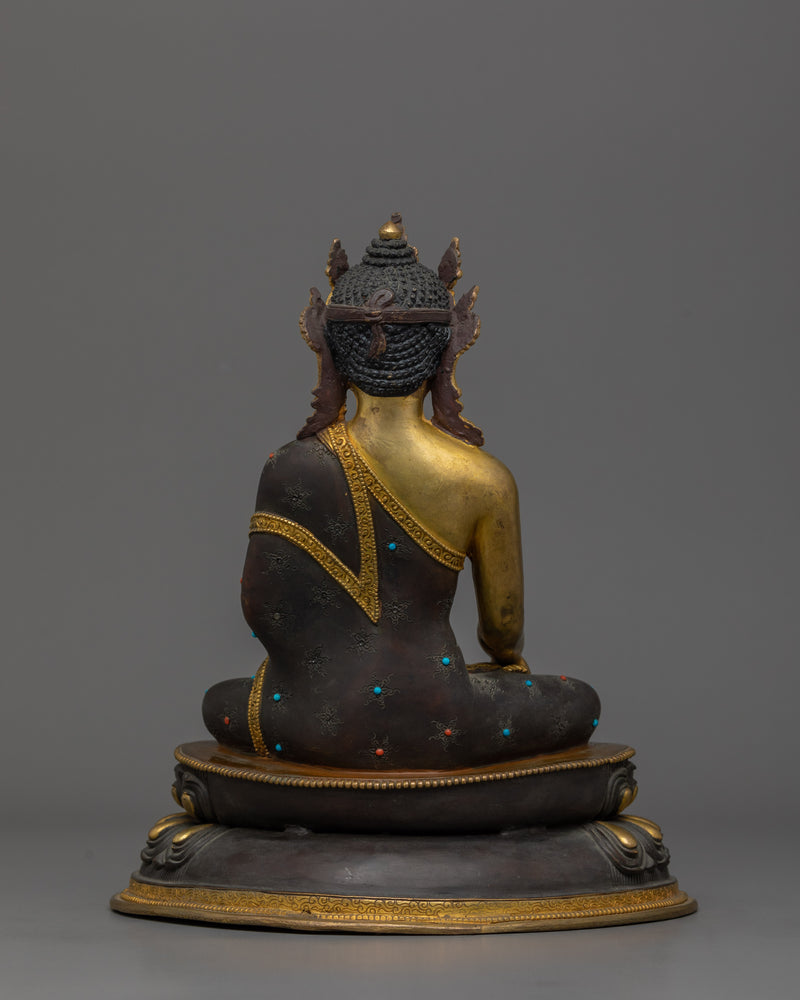 Handcrafted Sculpture of Crown Shakyamuni Buddha | Buddha of Enlightenment