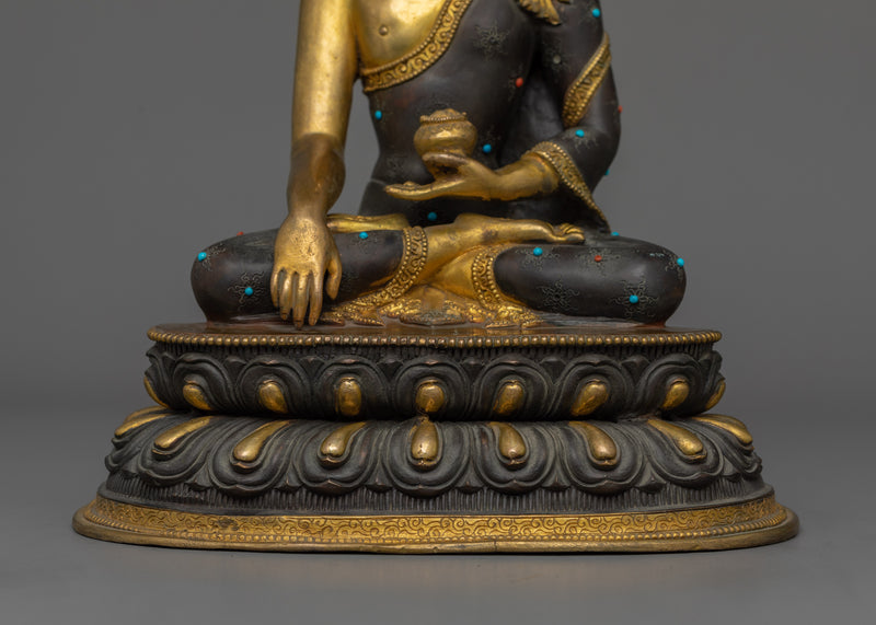 Handcrafted Sculpture of Crown Shakyamuni Buddha | Buddha of Enlightenment
