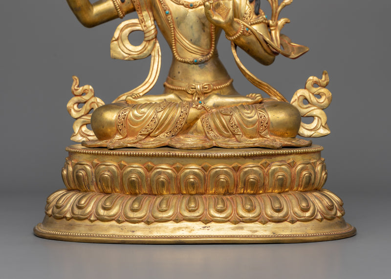 Statue of Tibetan Knowledge Deity Manjushri | The Buddha of Wisdom, Knowledge