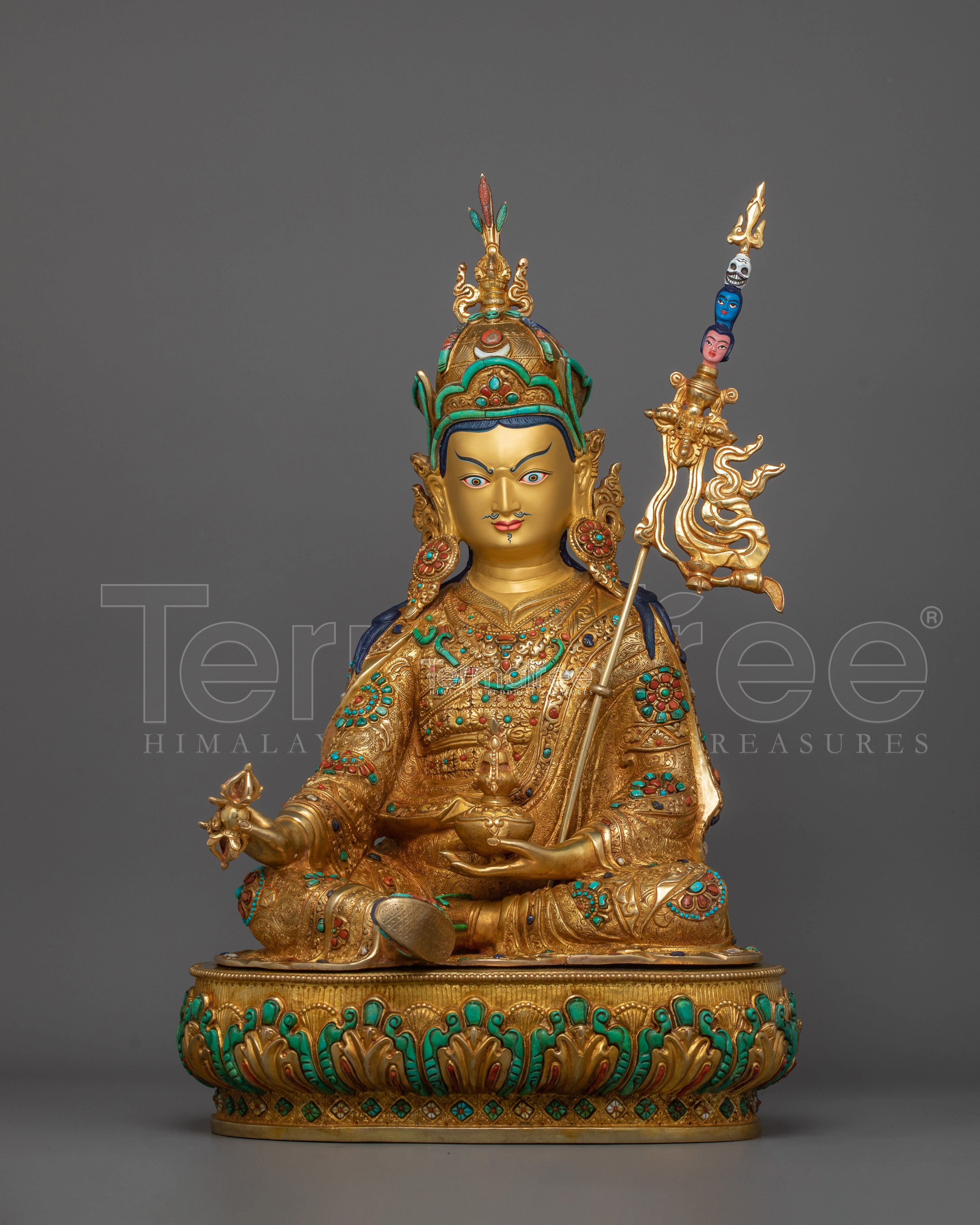 Sacred Sculpture of Tibetan Tantric Guru Rinpoche | Symbol of Wisdom and Compassion