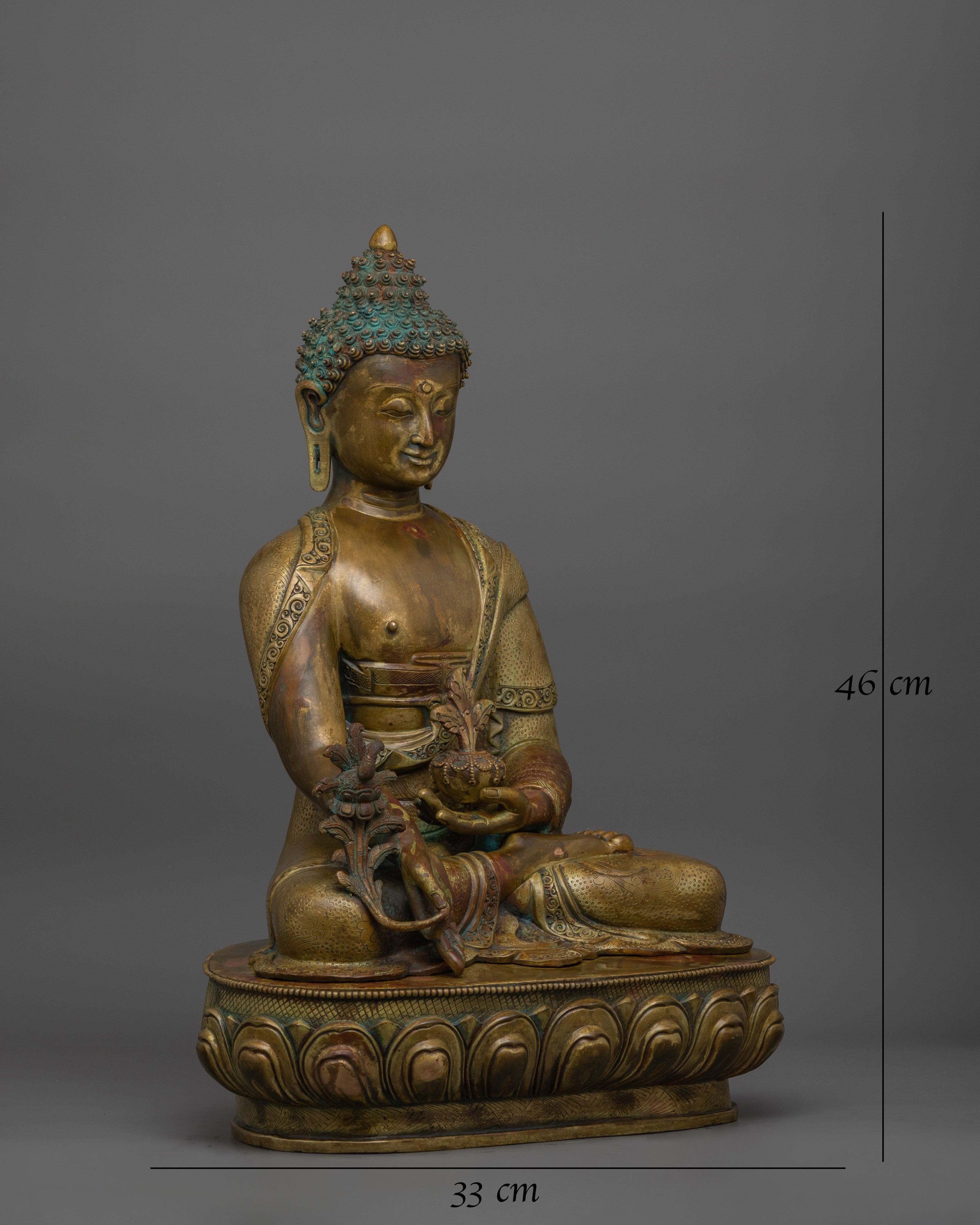 Sacred Buddhist Altar Bhaisajyaguru Healing Buddha