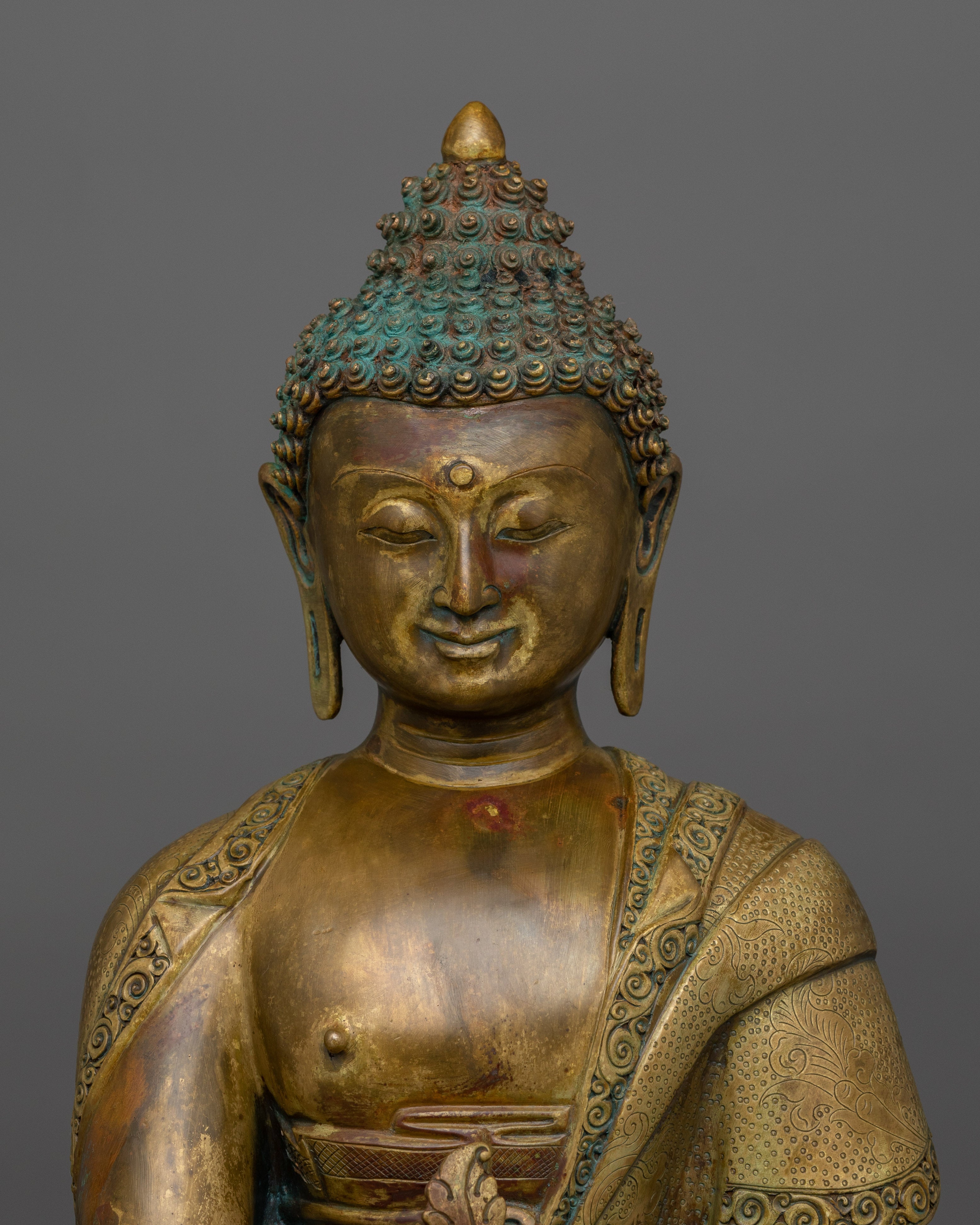 Sacred Buddhist Altar Bhaisajyaguru Healing Buddha | Medicine Buddha Statue