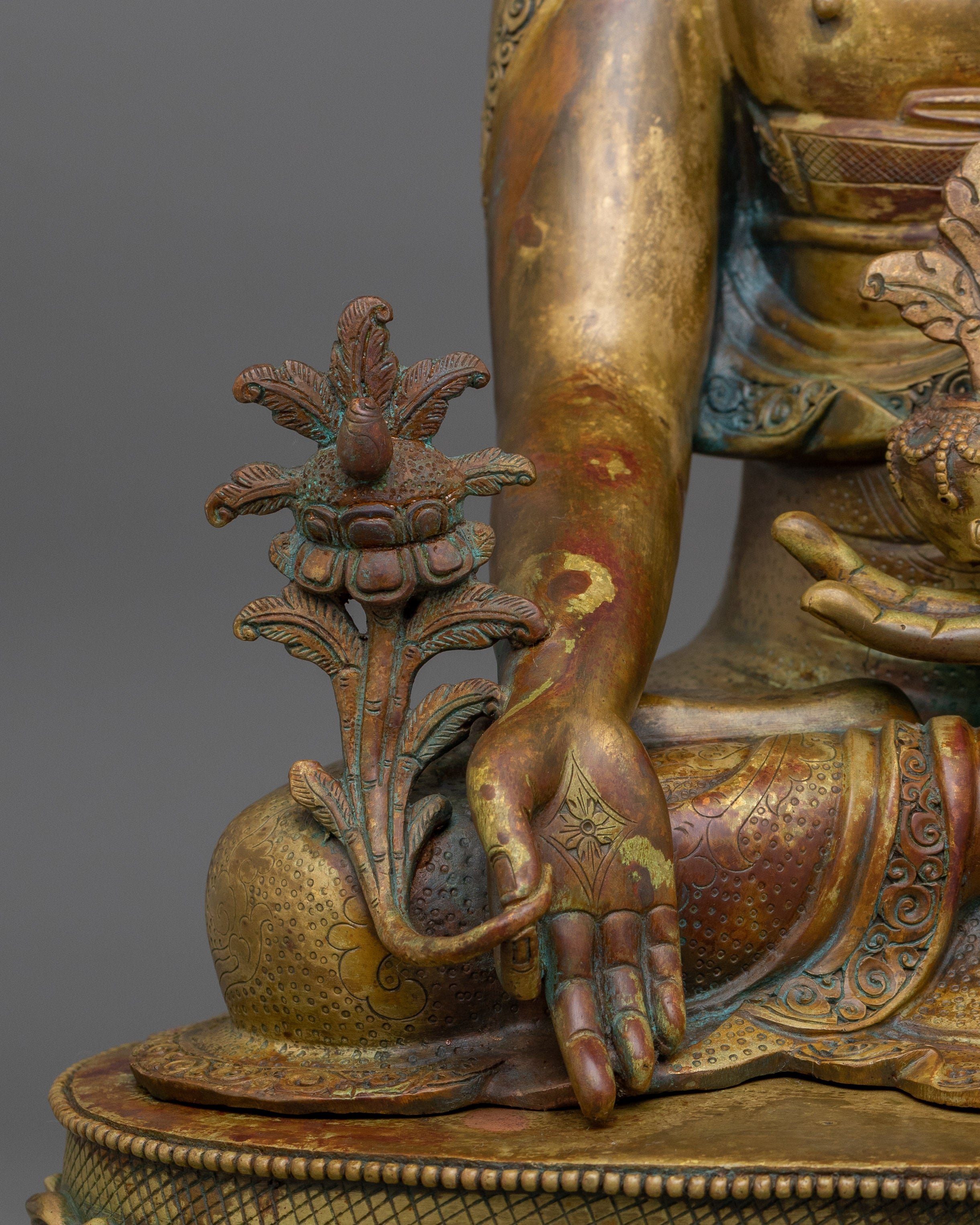 Sacred Buddhist Altar Bhaisajyaguru Healing Buddha | Medicine Buddha Statue