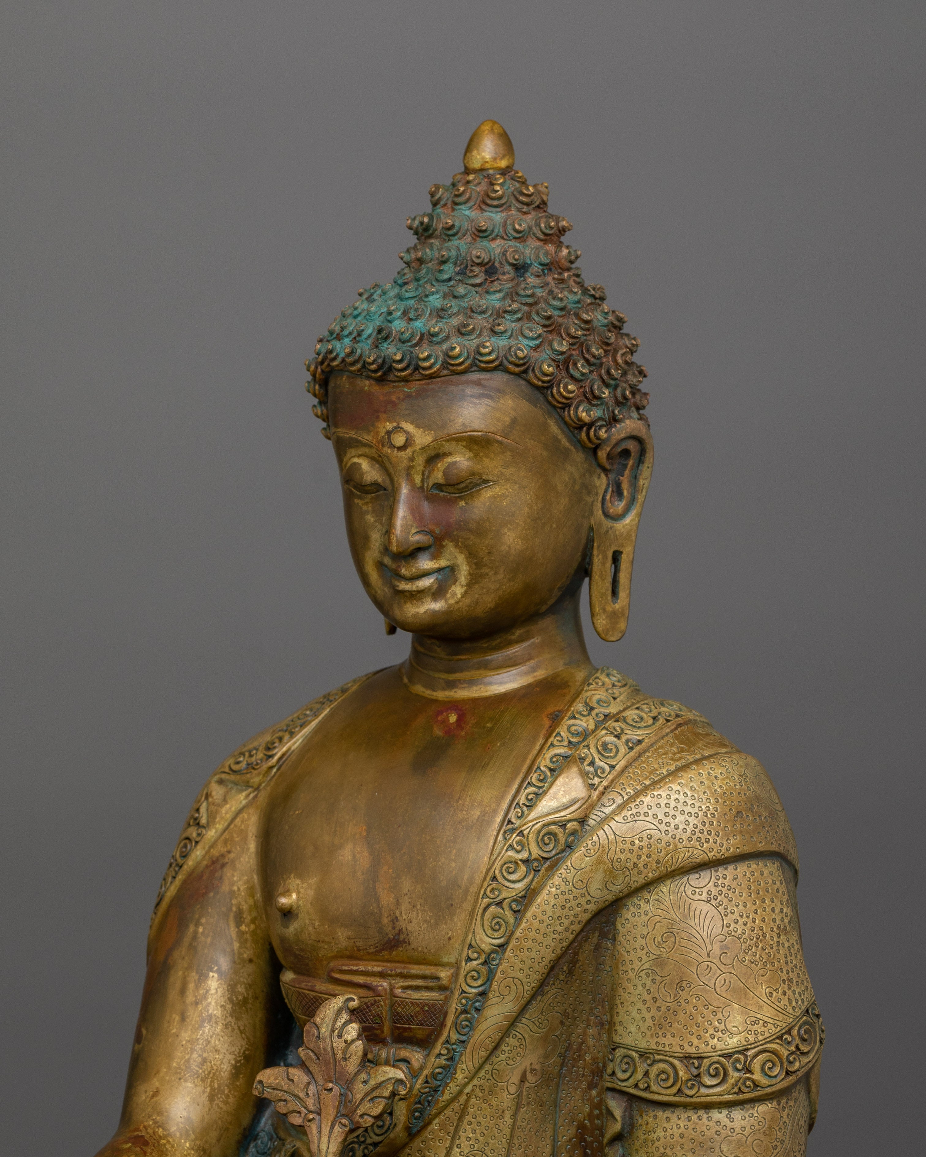 Sacred Buddhist Altar Bhaisajyaguru Healing Buddha | Medicine Buddha Statue