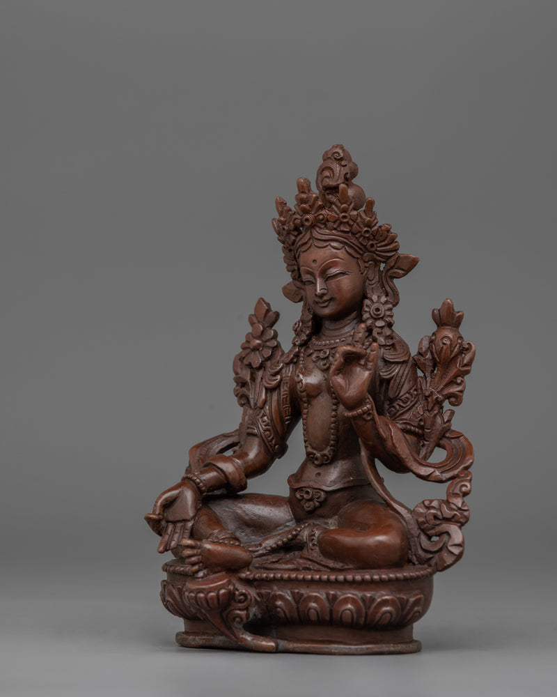 Protector Green Tara Goddess Statue | Symbolizing Protection and Compassion