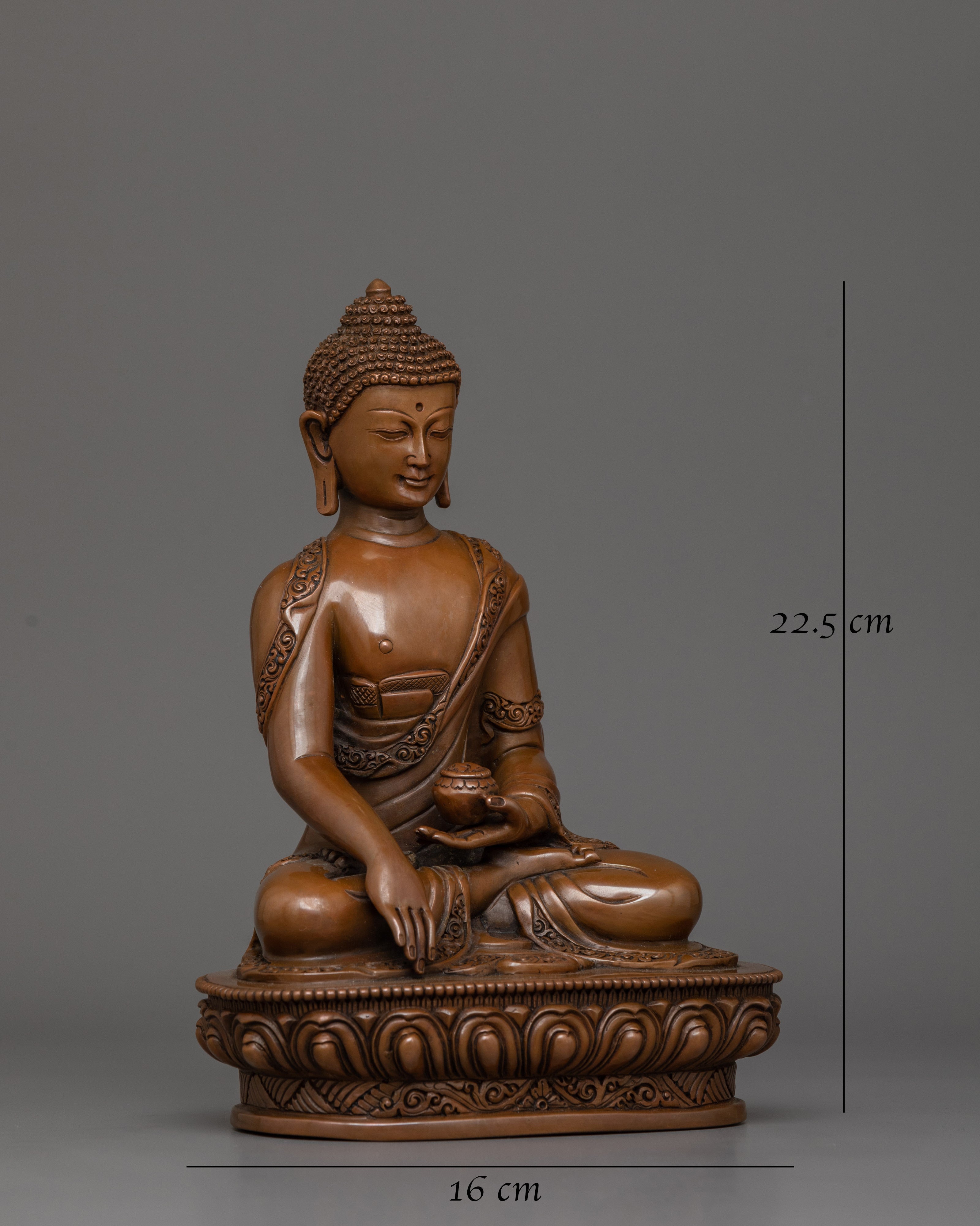 Shakyamuni Buddha with Oxidized Body | Historical First Buddha Sculpture