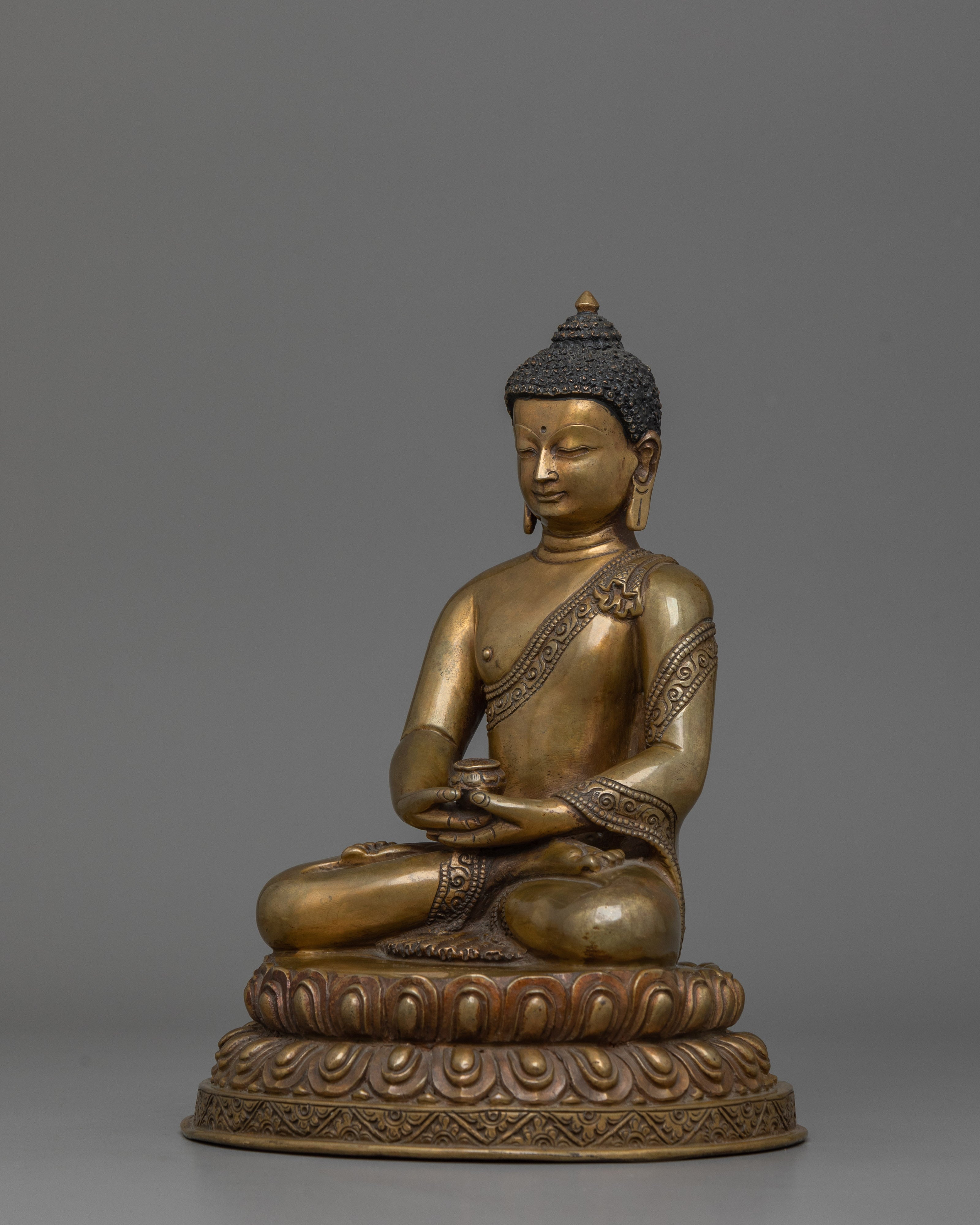 Handmade Sculpture of Buddha Amitabha | Buddha of Infinite Light and Spiritual Awakening