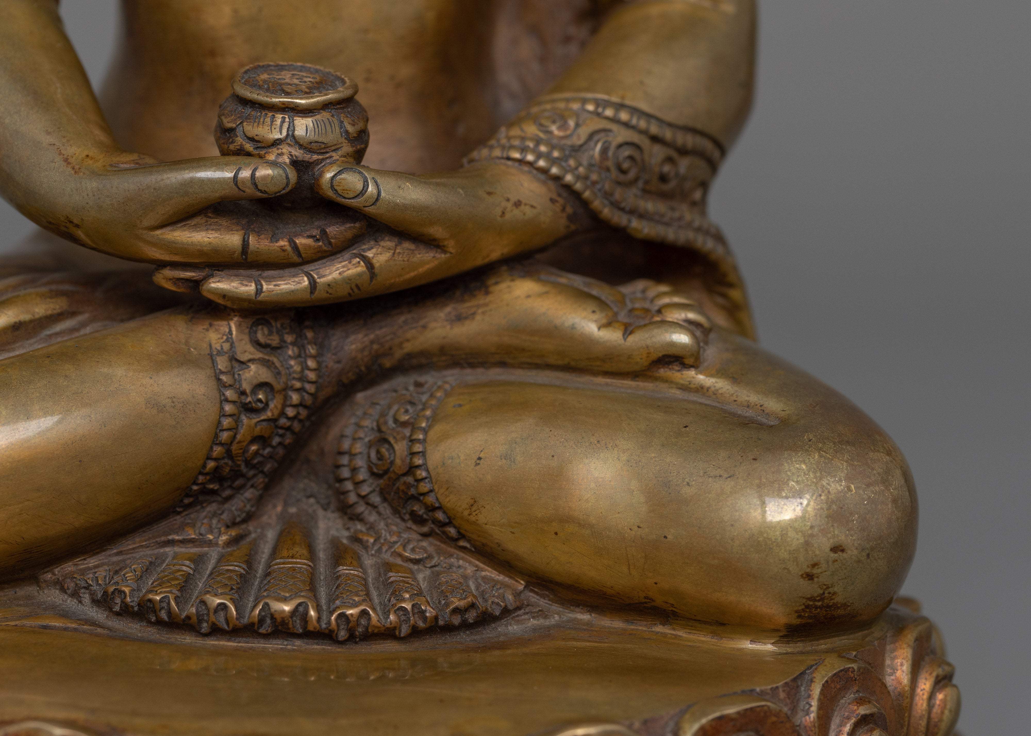 Handmade Sculpture of Buddha Amitabha | Buddha of Infinite Light and Spiritual Awakening