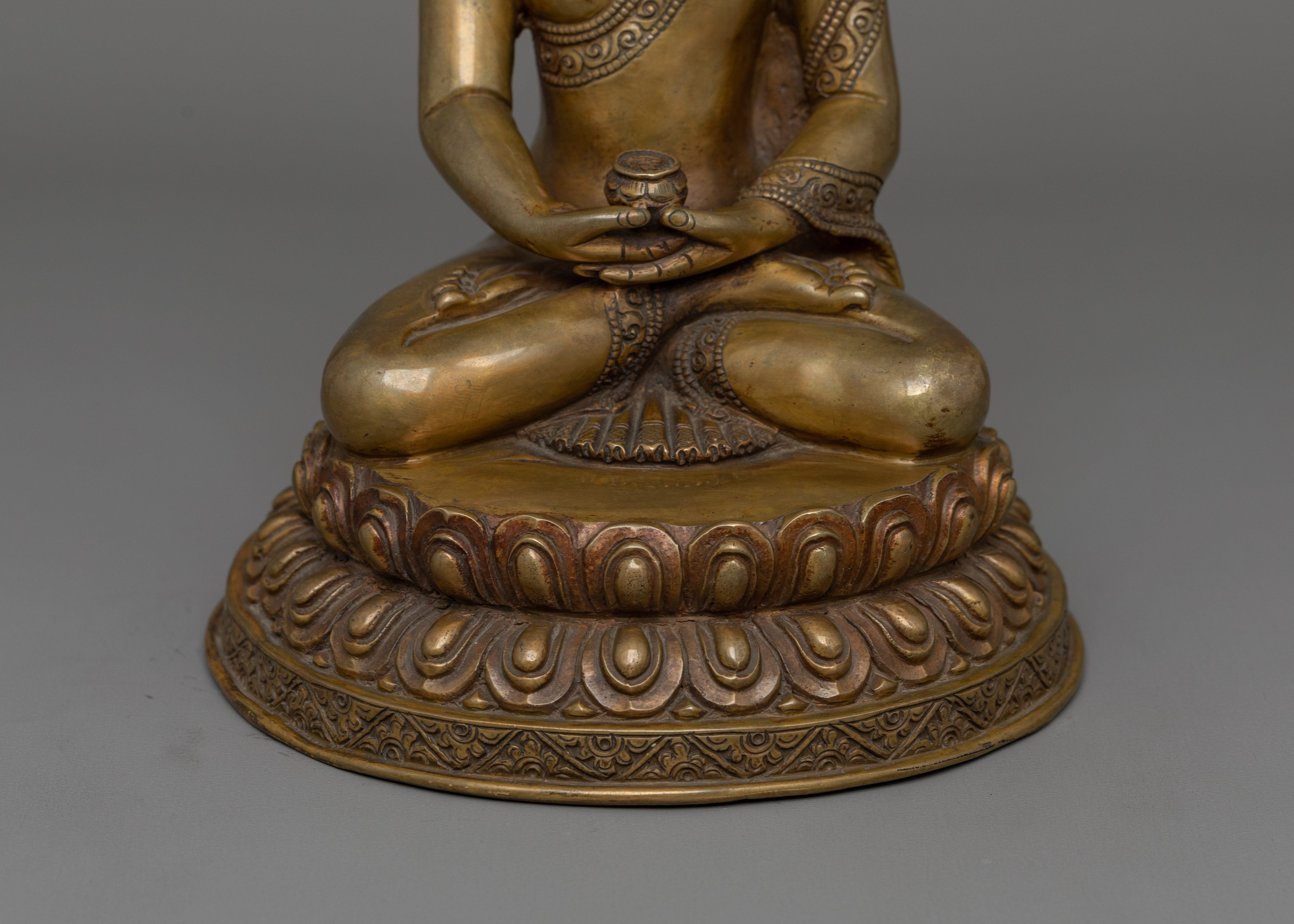 Handmade Sculpture of Buddha Amitabha | Buddha of Infinite Light and Spiritual Awakening