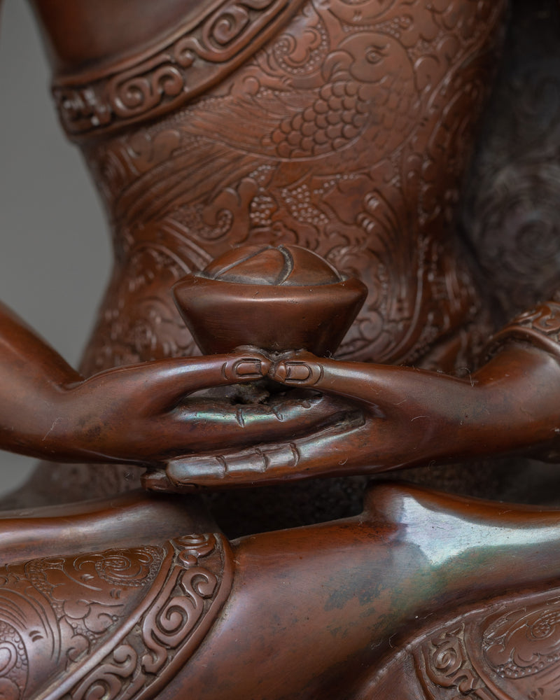 Oxidized 14.2 Inches Amitabha Buddha Statue | Pure Compassion and Enlightenment