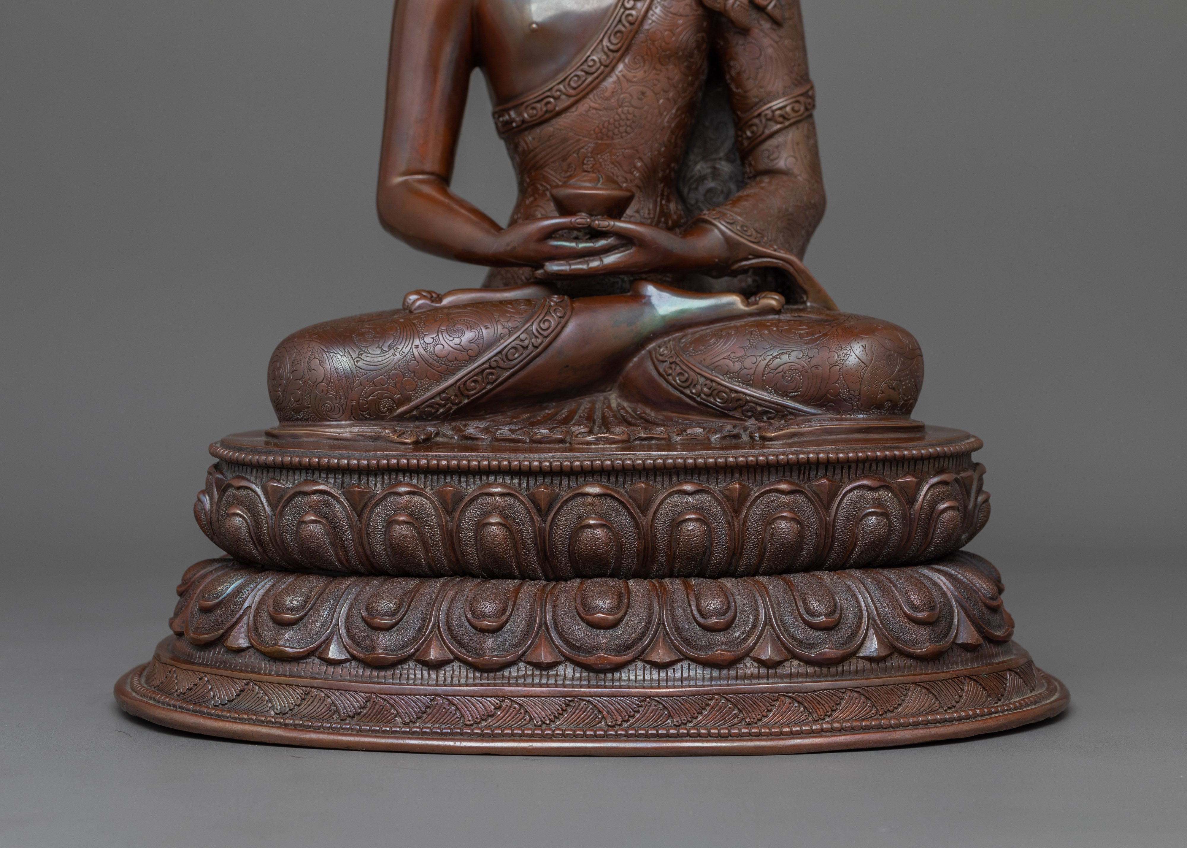 Oxidized 14.2 Inches Amitabha Buddha Statue | Pure Compassion and Enlightenment