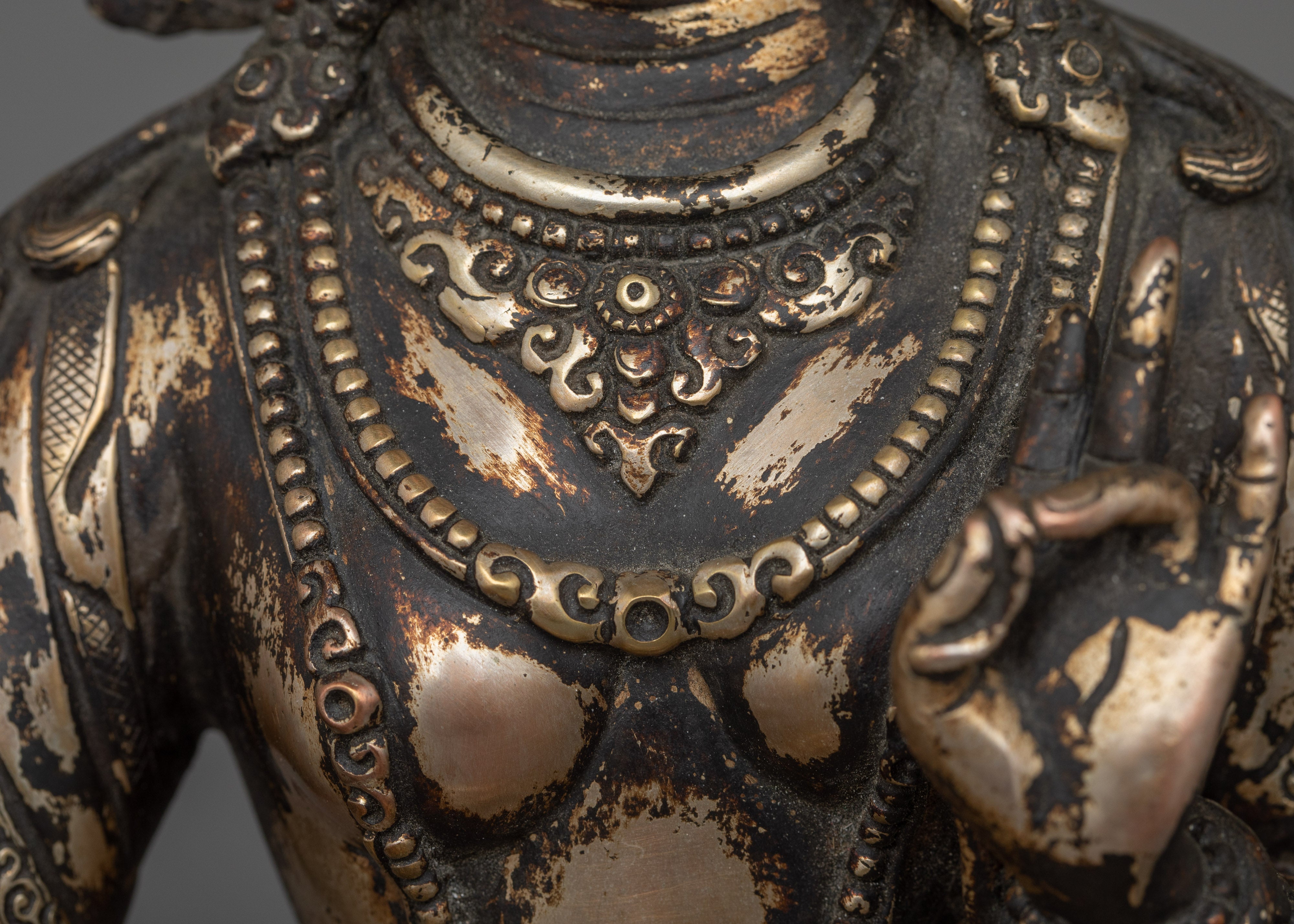 Antique Finish White Tara Statue | Himalayan Treasure