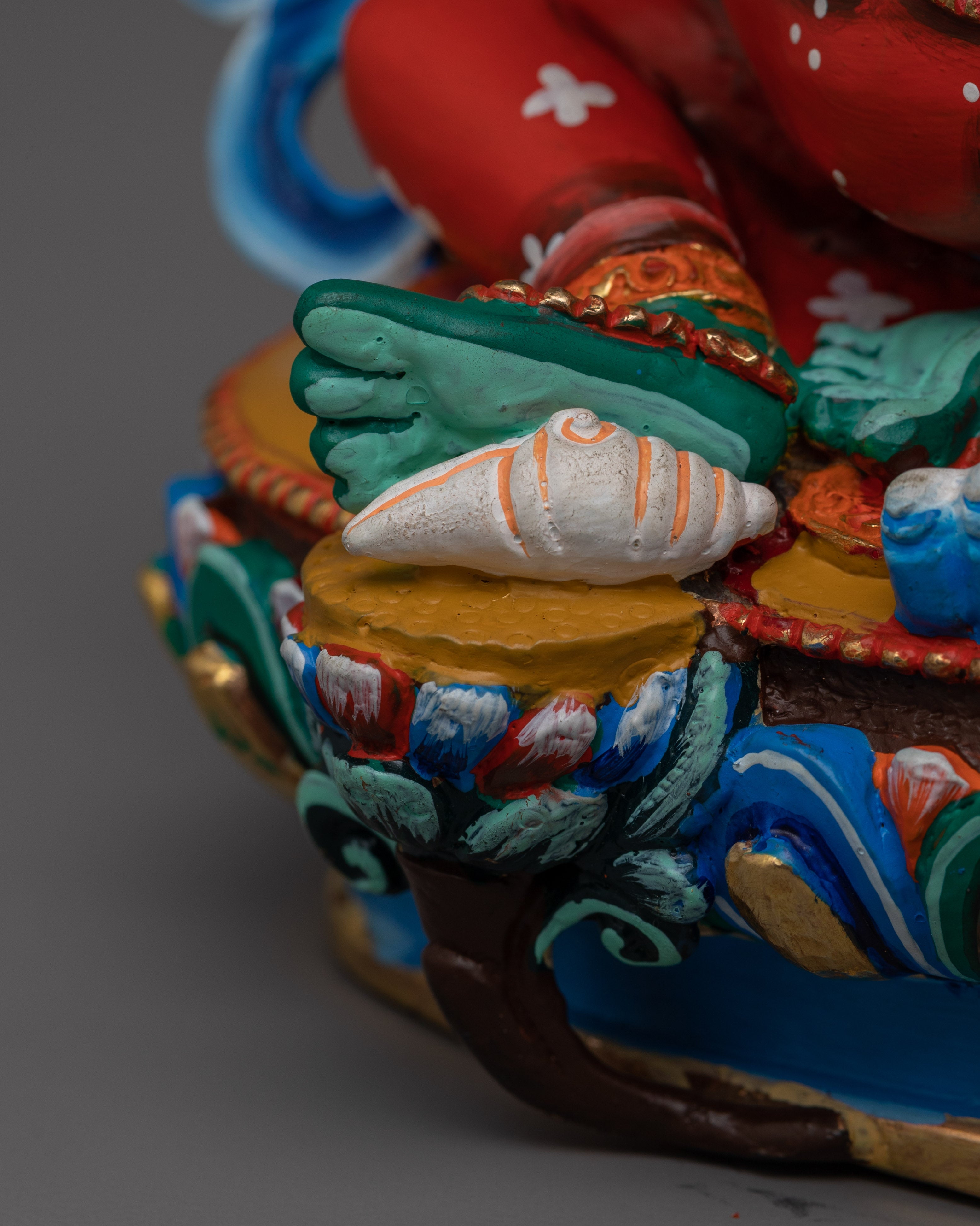 Green Dzambhala with beautiful consort Statue | Also Known as Wealth Deity