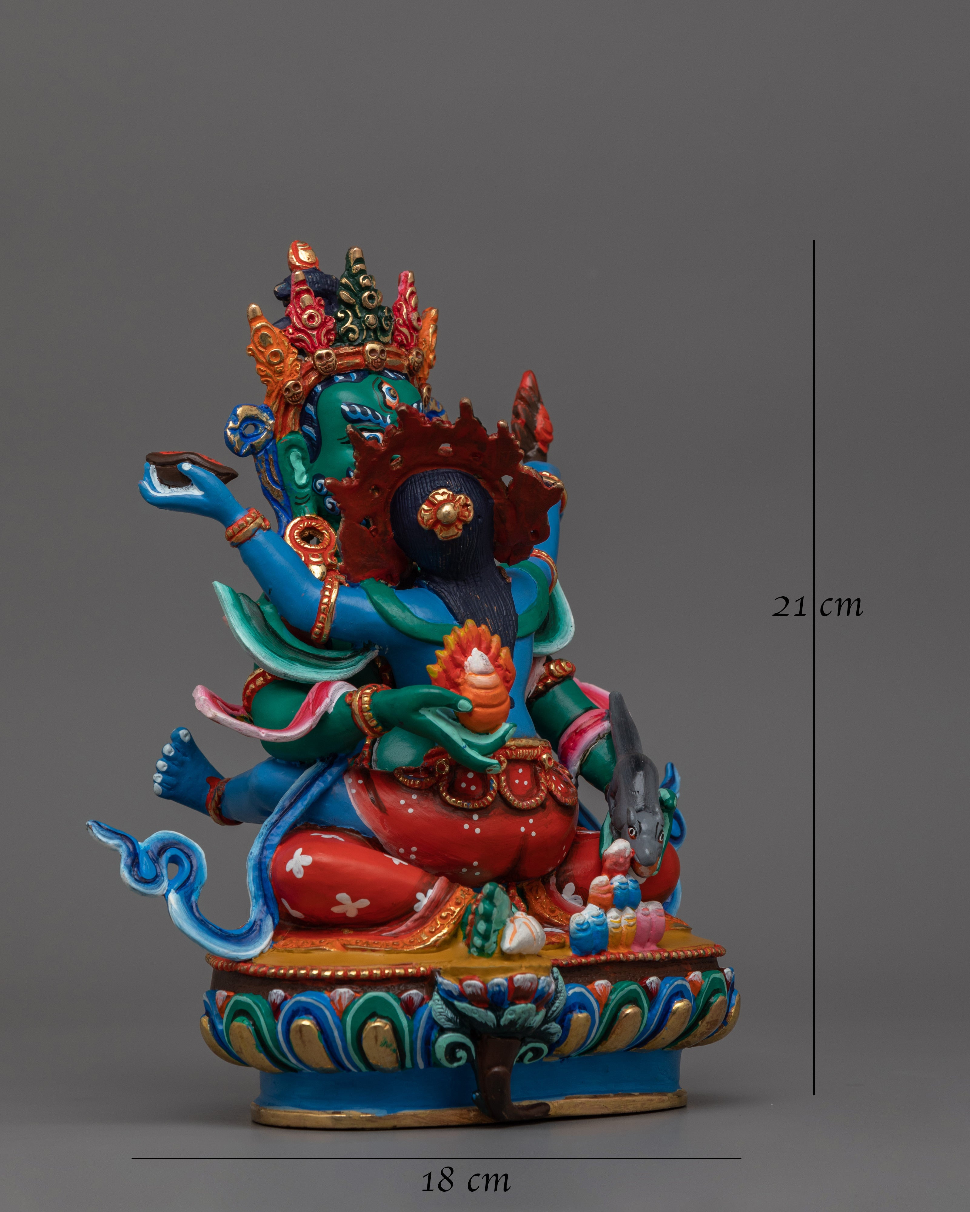 Dzambhala with beautiful consort Statue