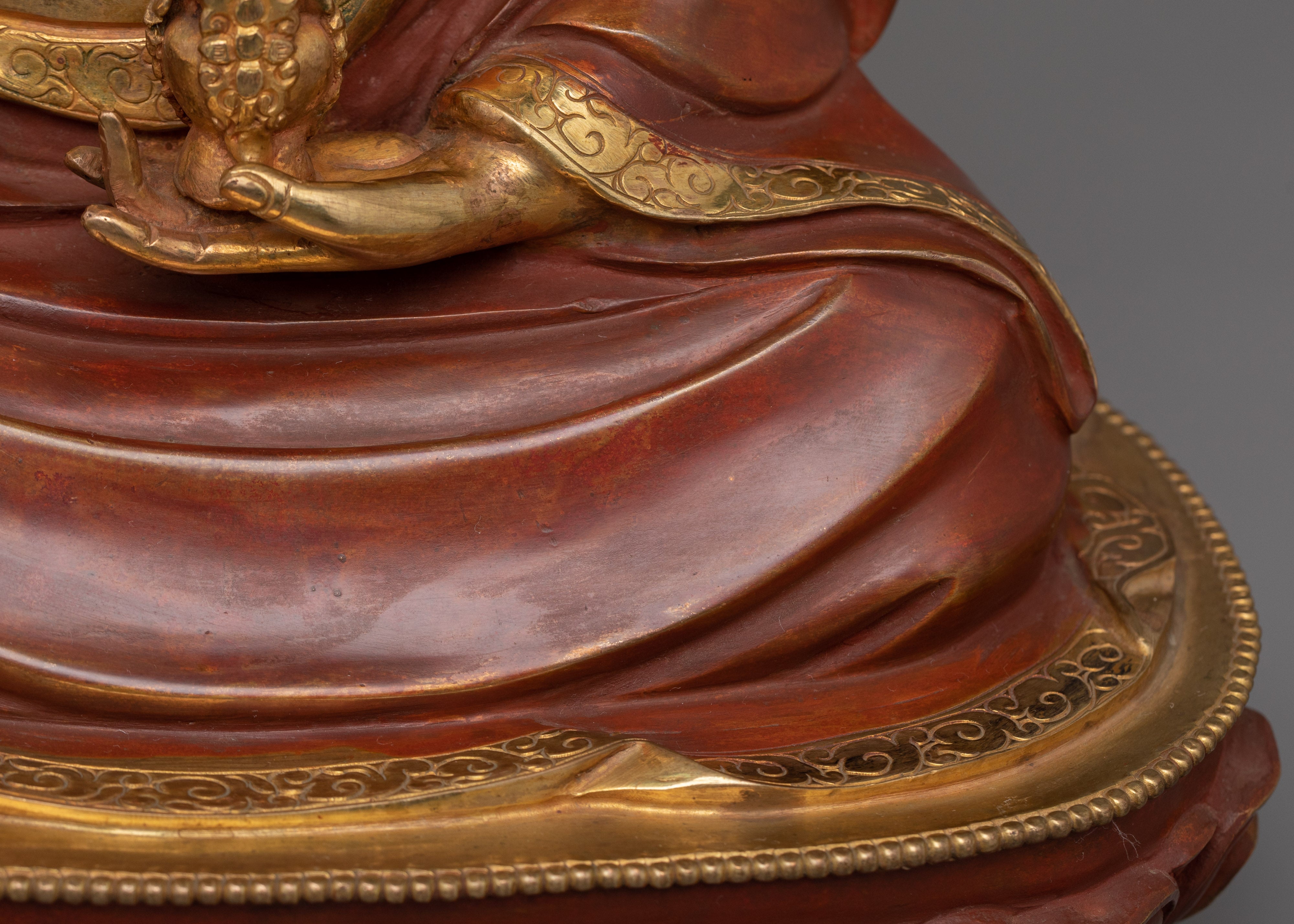 Traditional Master Zabdrung Rinpoche | 24K Gold Gilded Statue
