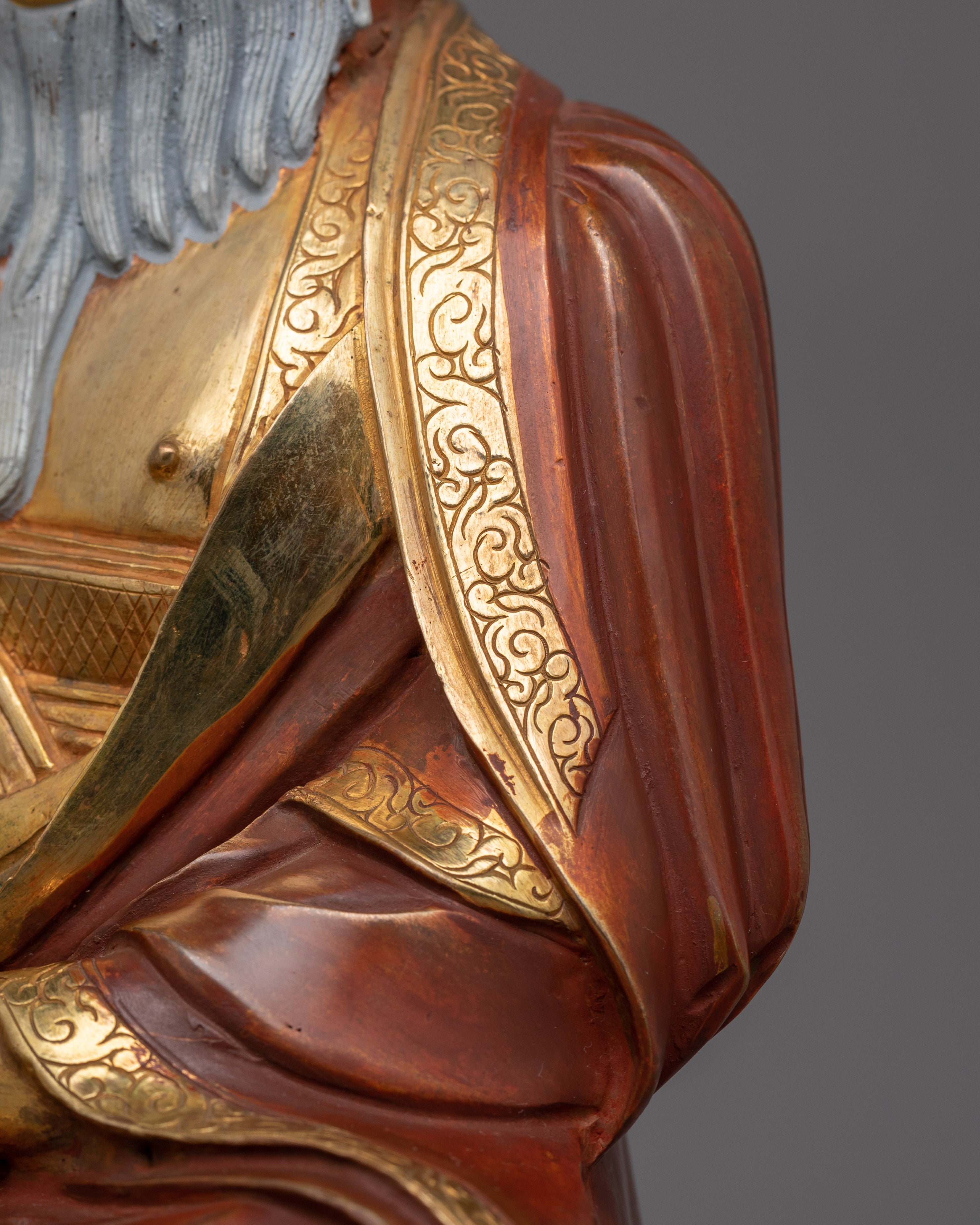 Traditional Master Zabdrung Rinpoche | 24K Gold Gilded Statue