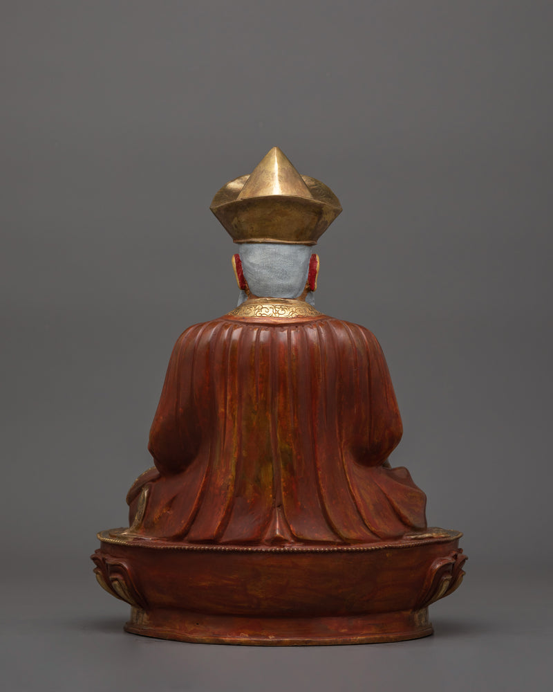 Traditional Master Zabdrung Rinpoche | 24K Gold Gilded Statue