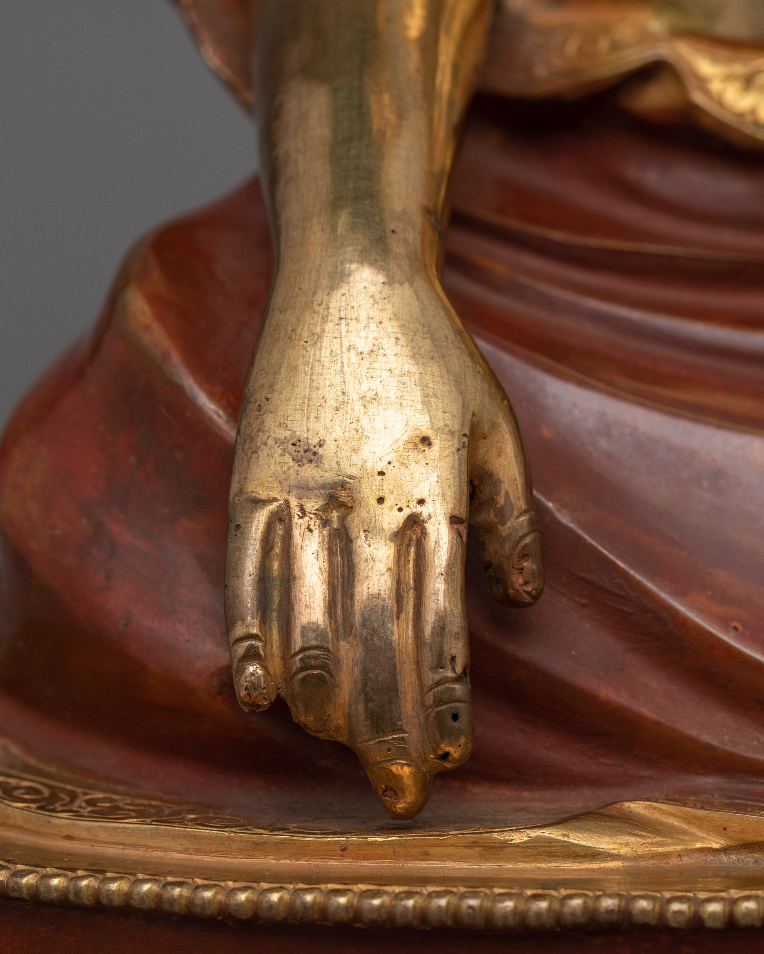 Traditional Master Zabdrung Rinpoche | 24K Gold Gilded Statue
