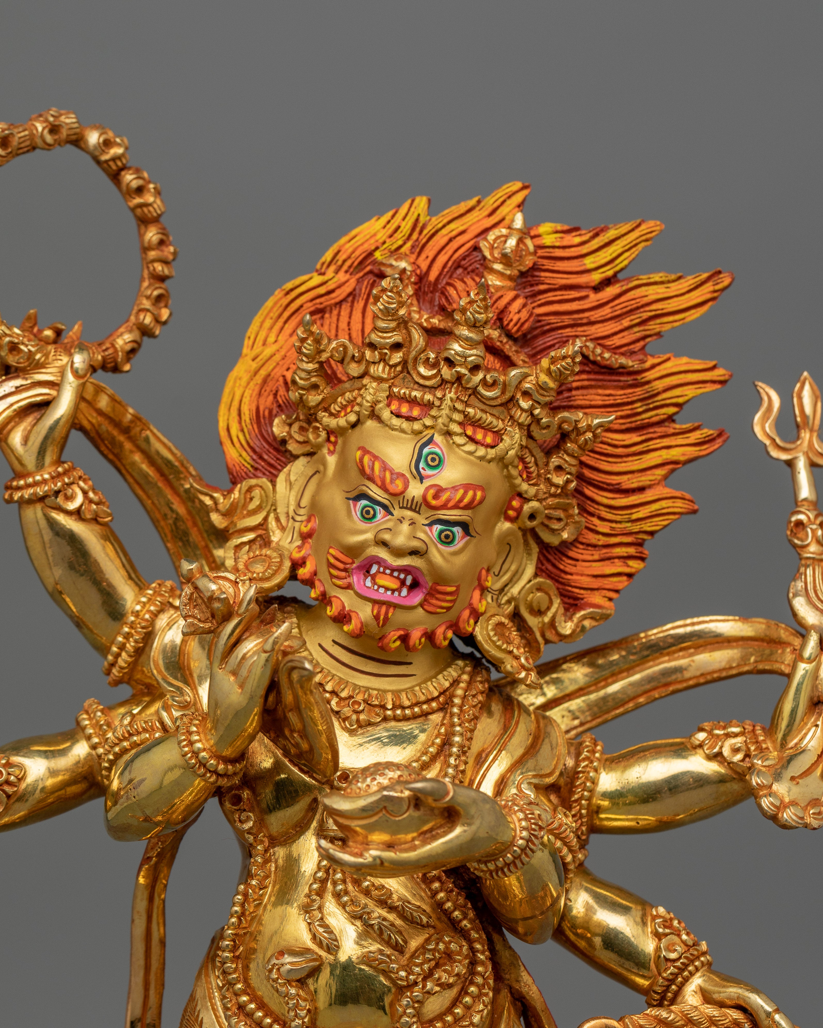 Three Eyes Mahakala Sculpture |  The Supreme Protector of Dharma
