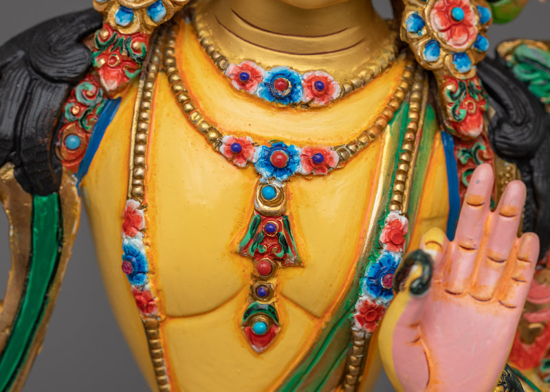 Tibetan Manjushri with Book and Sword Statue | Bodhisattva of Wisdom and Knowledge