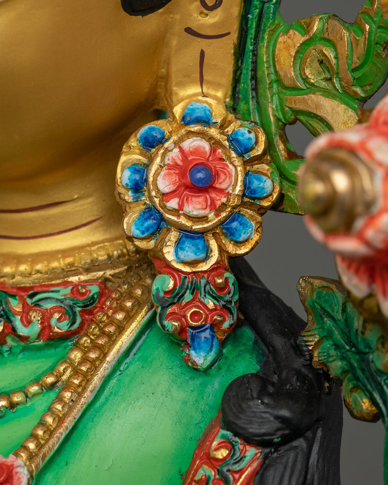 Handcrafted Figurine of Mother Green Tara | Goddess of Compassion, and Protection