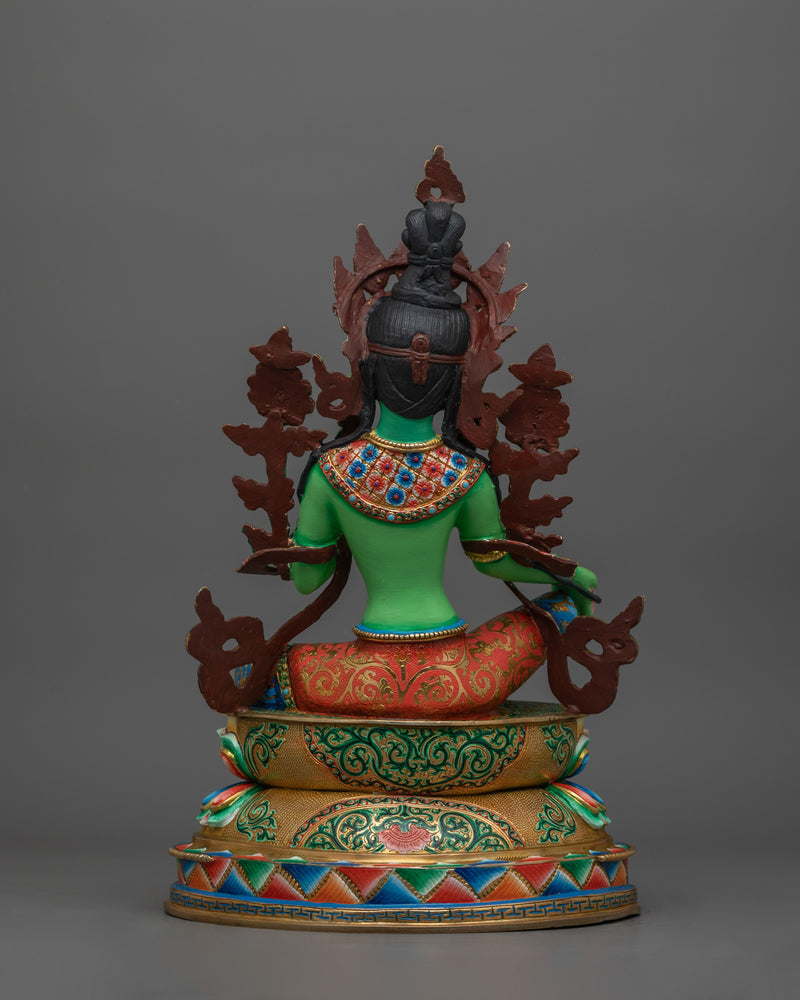 Handcrafted Figurine of Mother Green Tara | Goddess of Compassion, and Protection