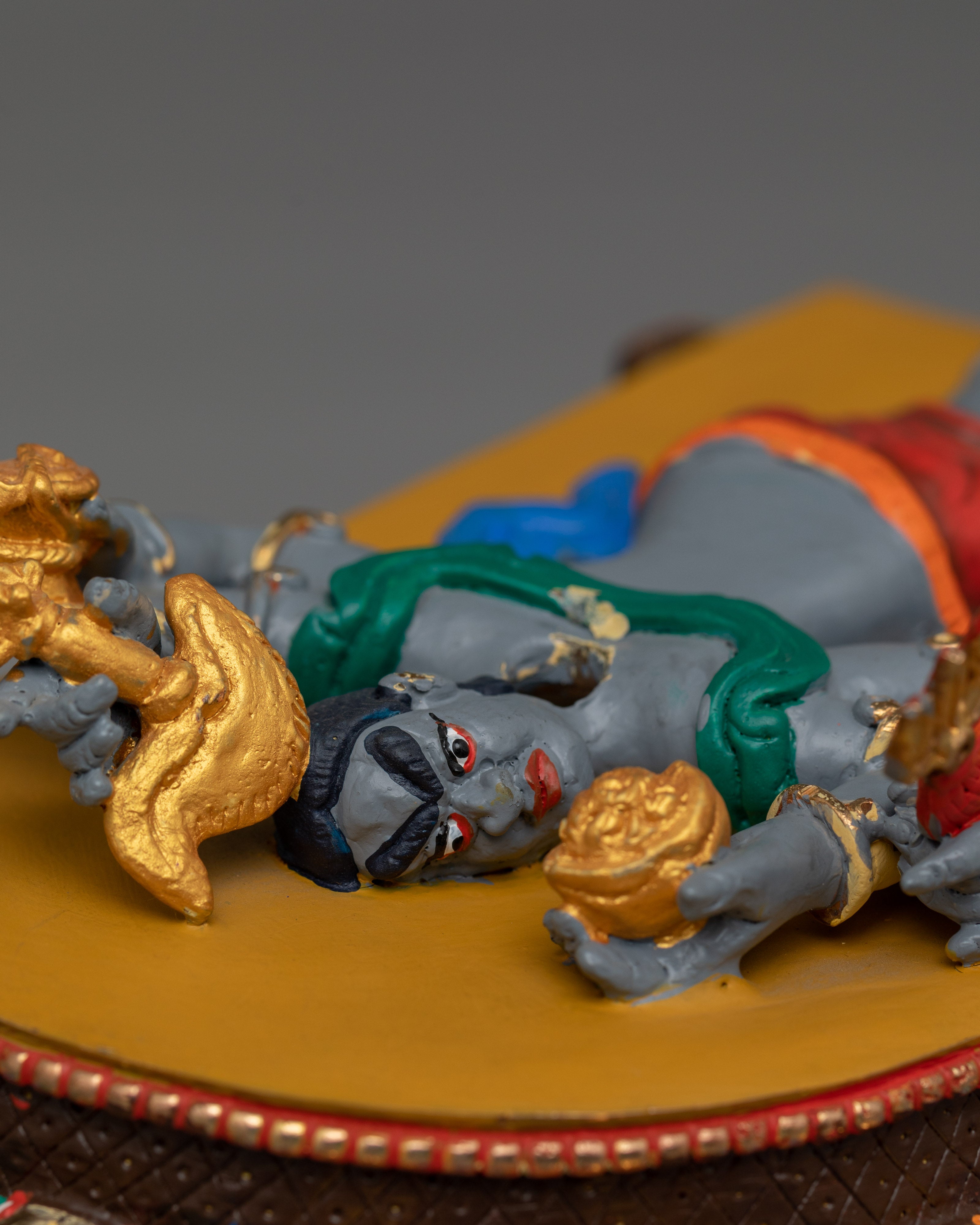 Handmade Four Armed Bhutadamara | 24K Gold Gilded