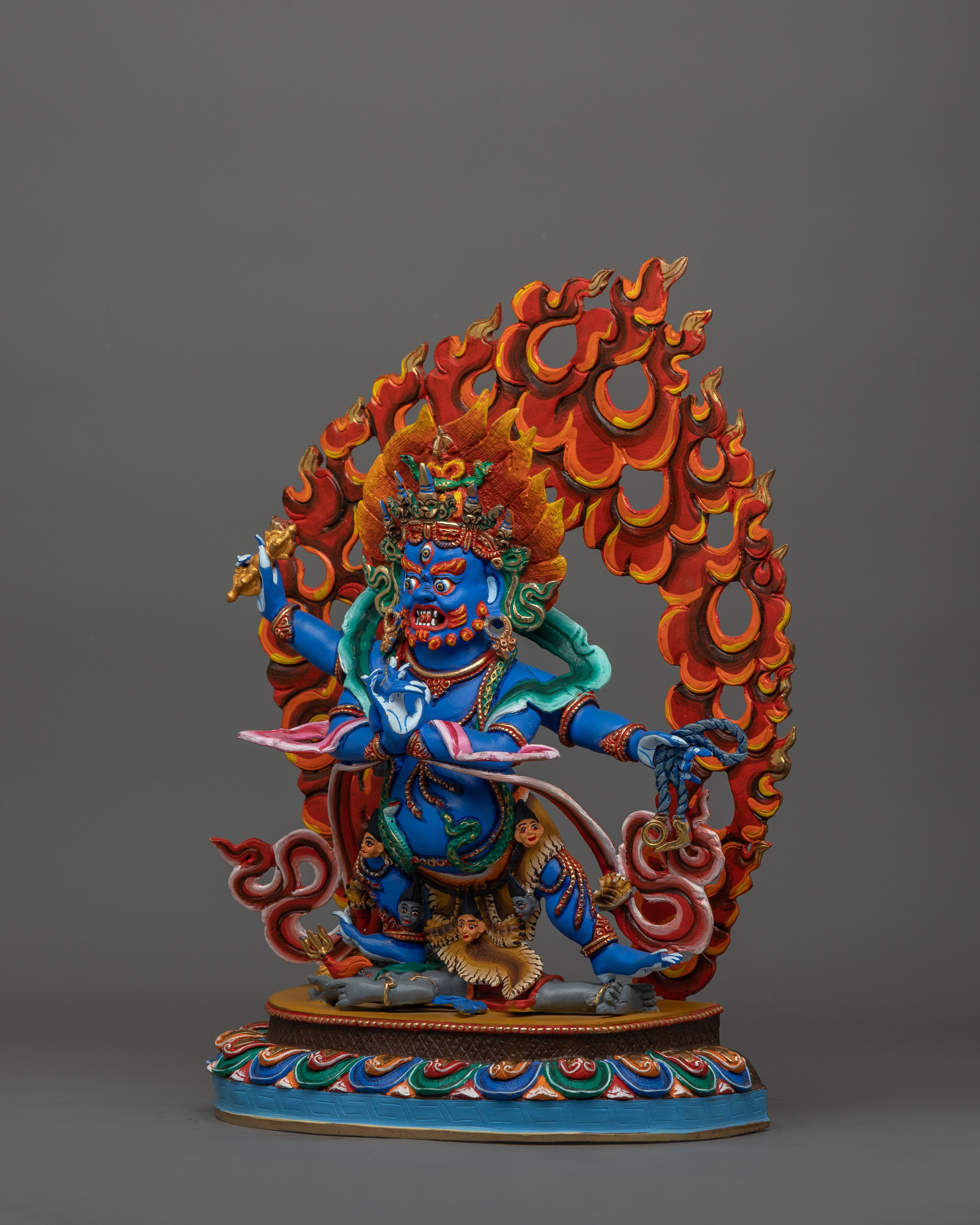 Handmade Four Armed Bhutadamara | 24K Gold Gilded