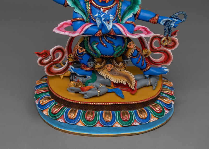 Handmade Figurine of Four-Armed Vajrapani | Protector Deity, and God of Power