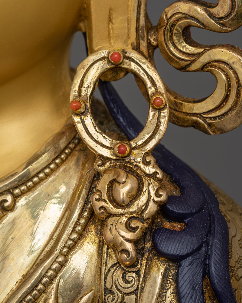 Meditating Four-Armed Chenrezig Statue | Tibetan Buddha of Compassion and Healing