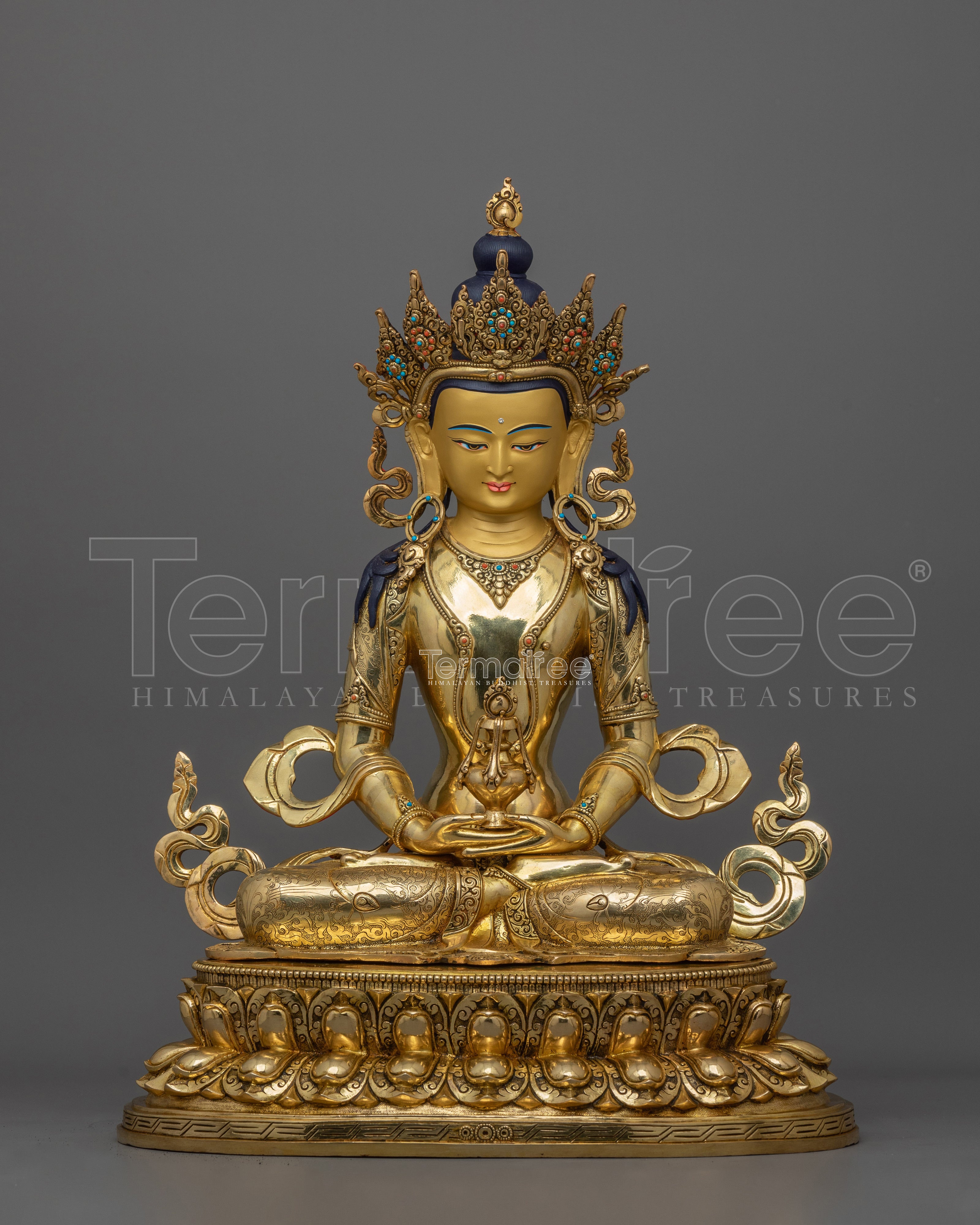 Himalayan Figurine of Longevity Deity Amitayus | God of Prosperity and Blessings