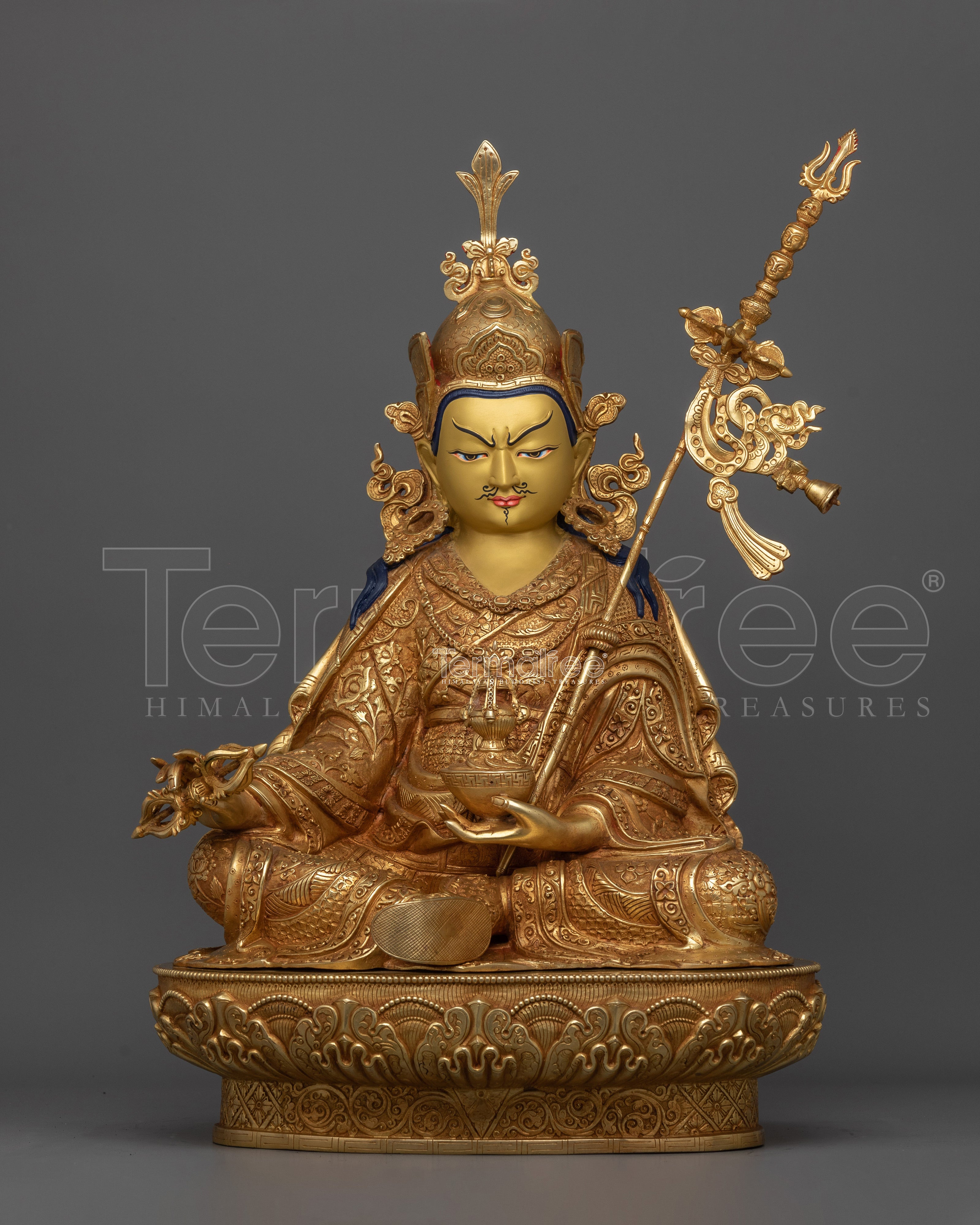 Enlightened Padmasambhava Sculpture | The Lotus-Born Tantric Master