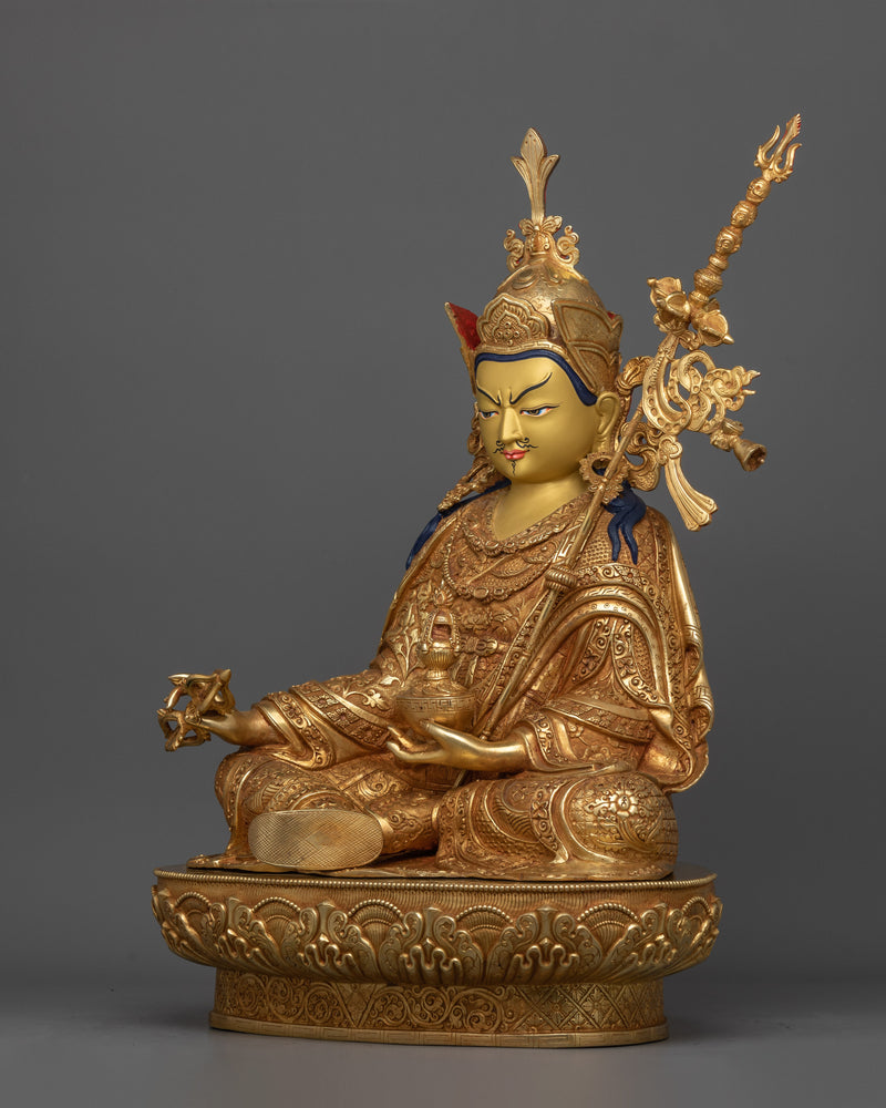 Enlightened Padmasambhava Sculpture | The Lotus-Born Tantric Master