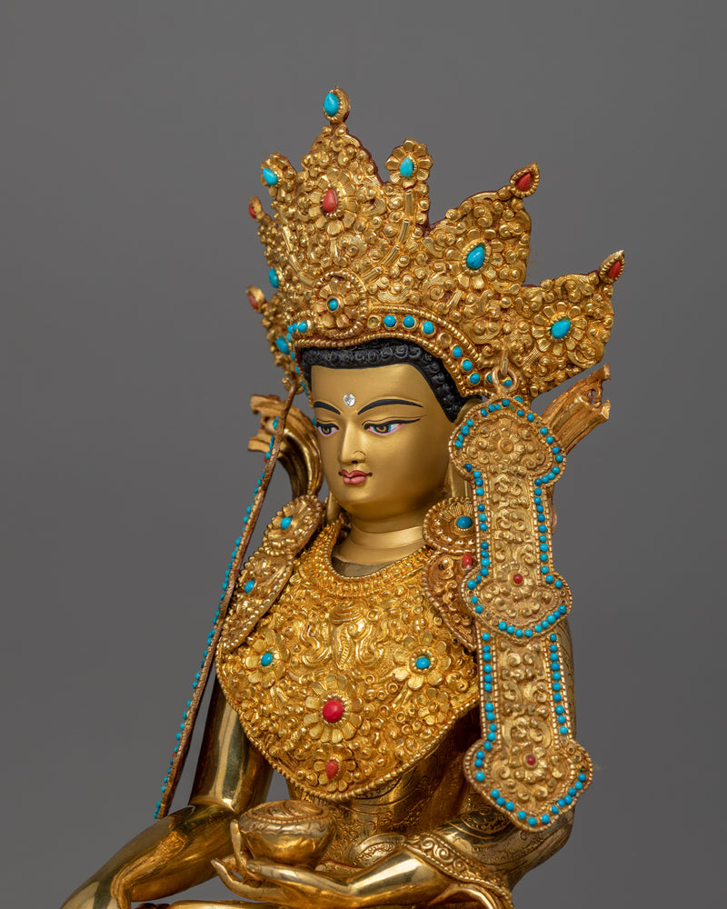Himalayan Siddhartha Gautama with Crown Sculpture | The Buddha of Enlightenment