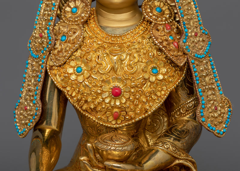 Himalayan Siddhartha Gautama with Crown Sculpture | The Buddha of Enlightenment