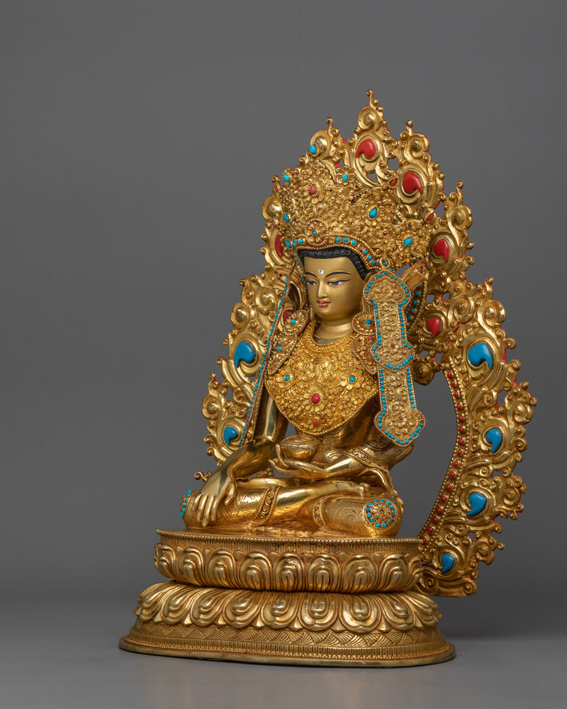 Himalayan Siddhartha Gautama with Crown Sculpture | The Buddha of Enlightenment