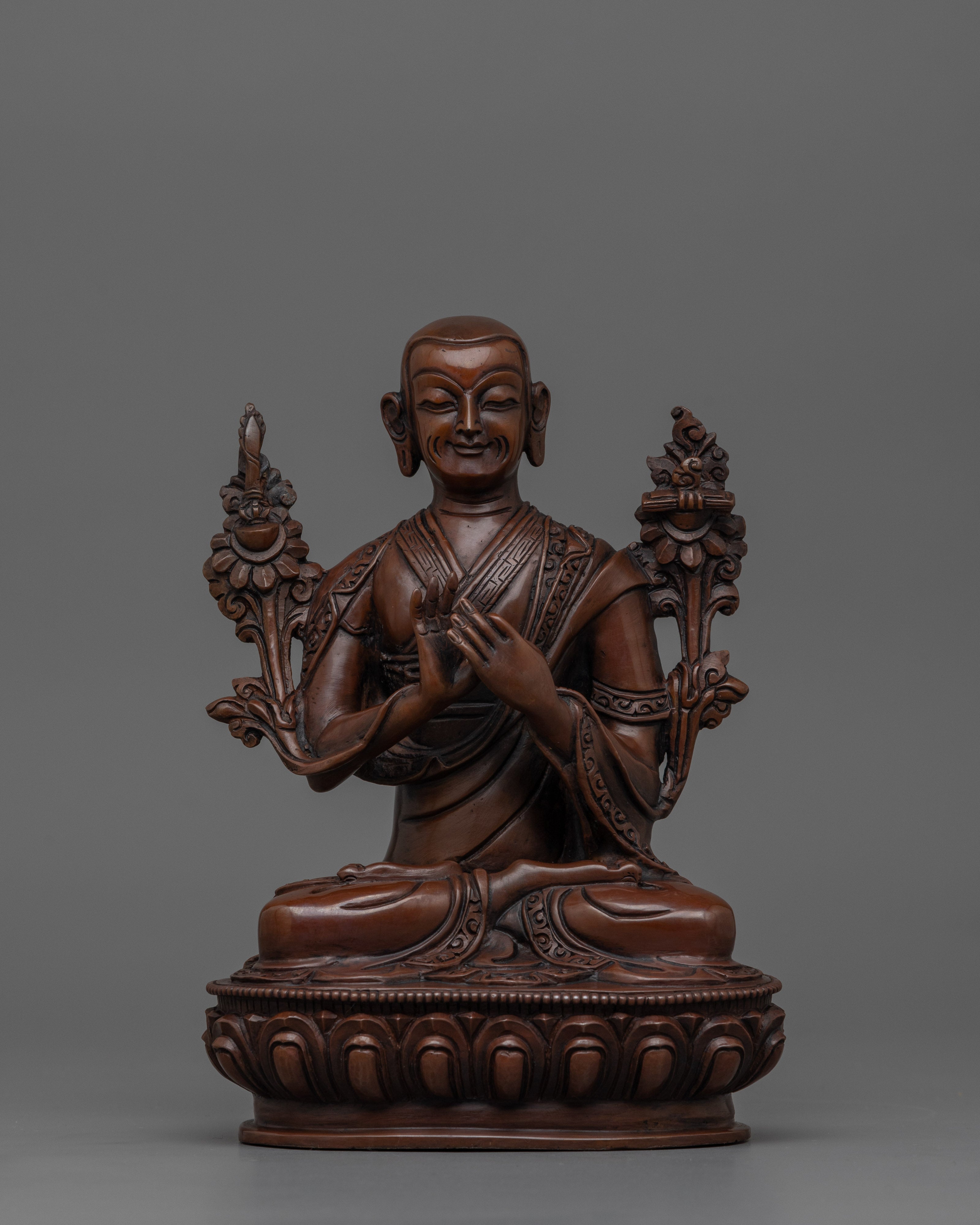 Buddhist Master Tsong Khapa Set Statue | The Wisdom Teacher of Tibetan Buddhism