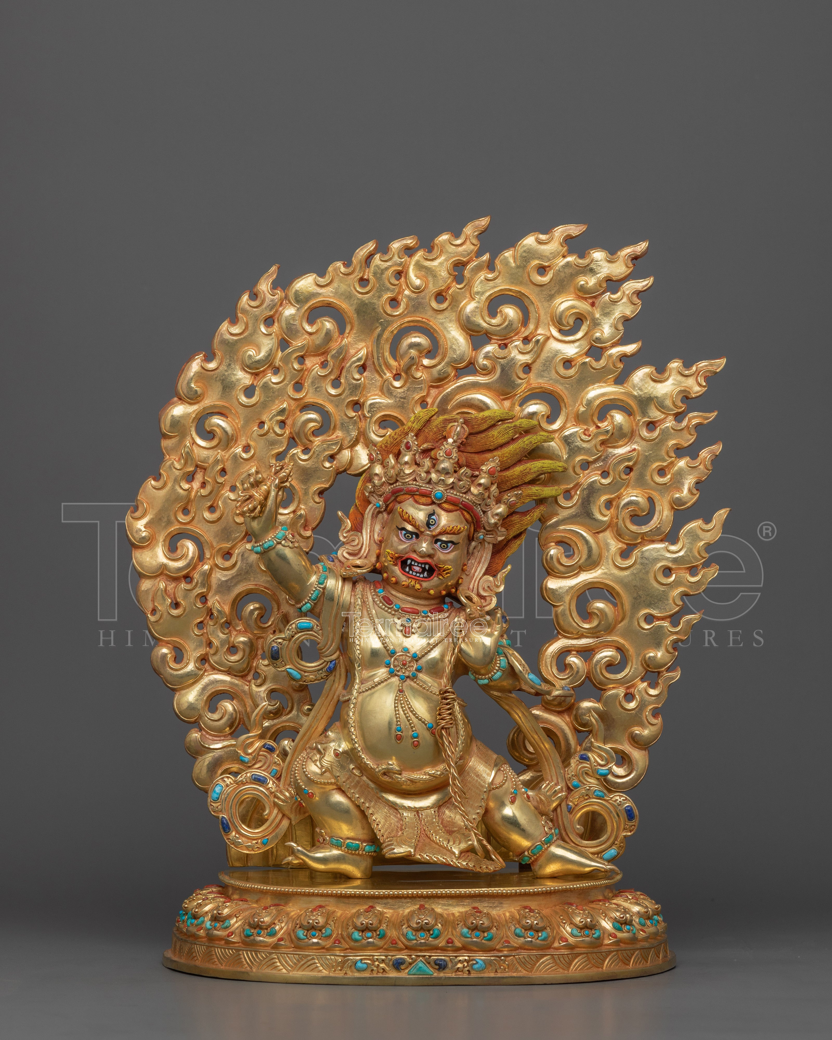 Three Eyes Deity Vajrapani Statue | Also known as Holder of The Thunderbolt