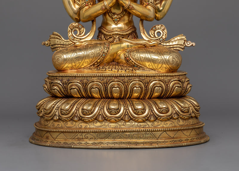 Handmade Figurine of Chenrezig | Bodhisattva of Compassion and Spiritual Protection