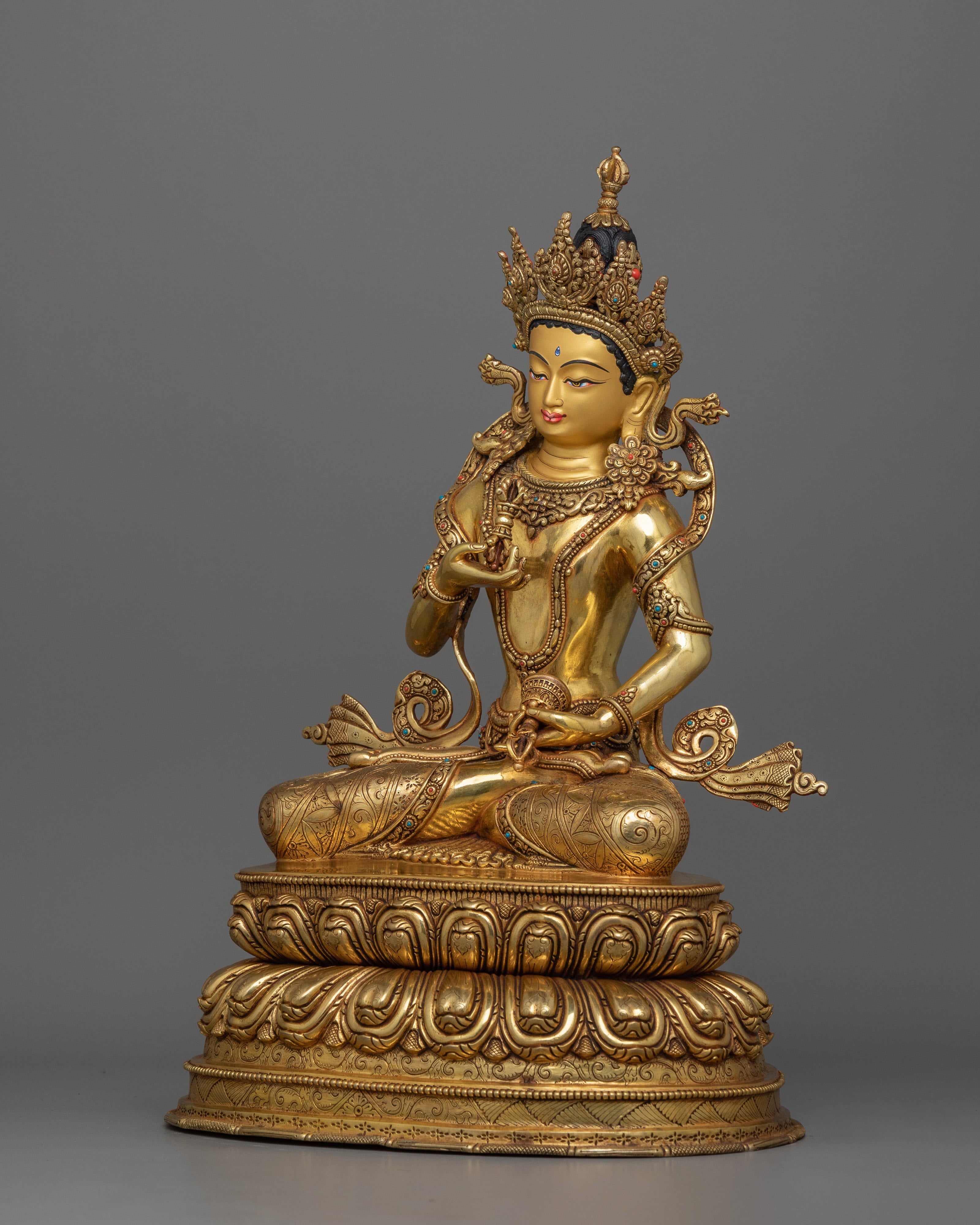 Himalayan Sculpture of Dorje Sempa | Tibetan Protector Deity