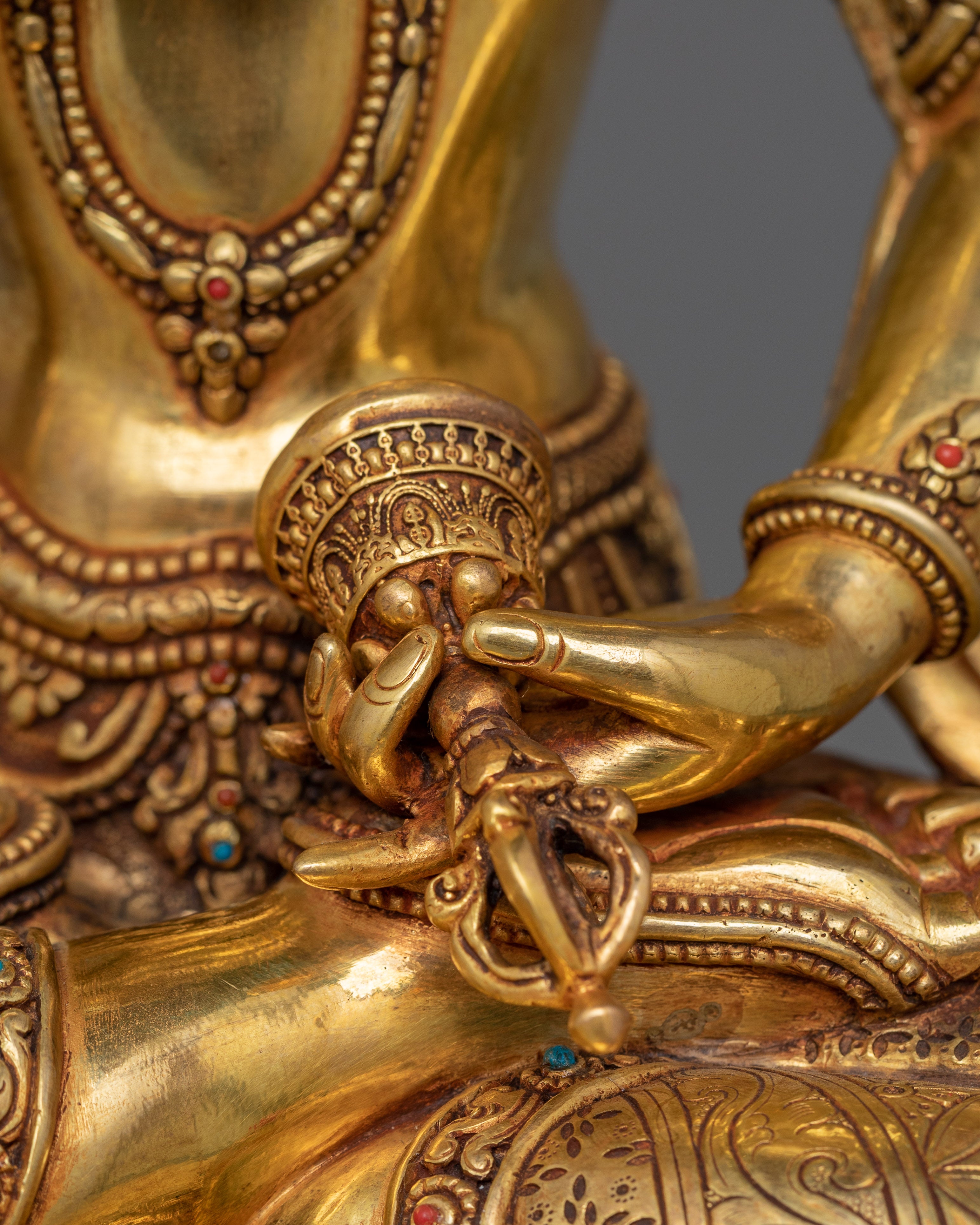 Himalayan Sculpture of Dorje Sempa | Tibetan Protector Deity