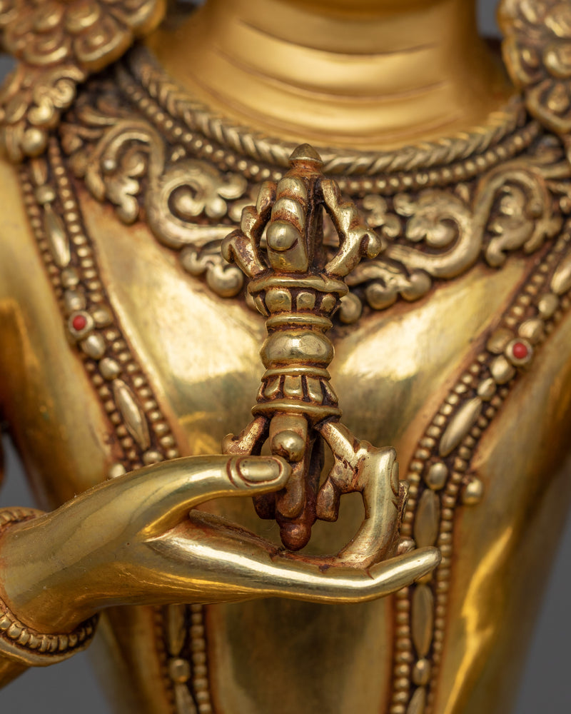 Himalayan Sculpture of Dorje Sempa | Tibetan Protector Deity