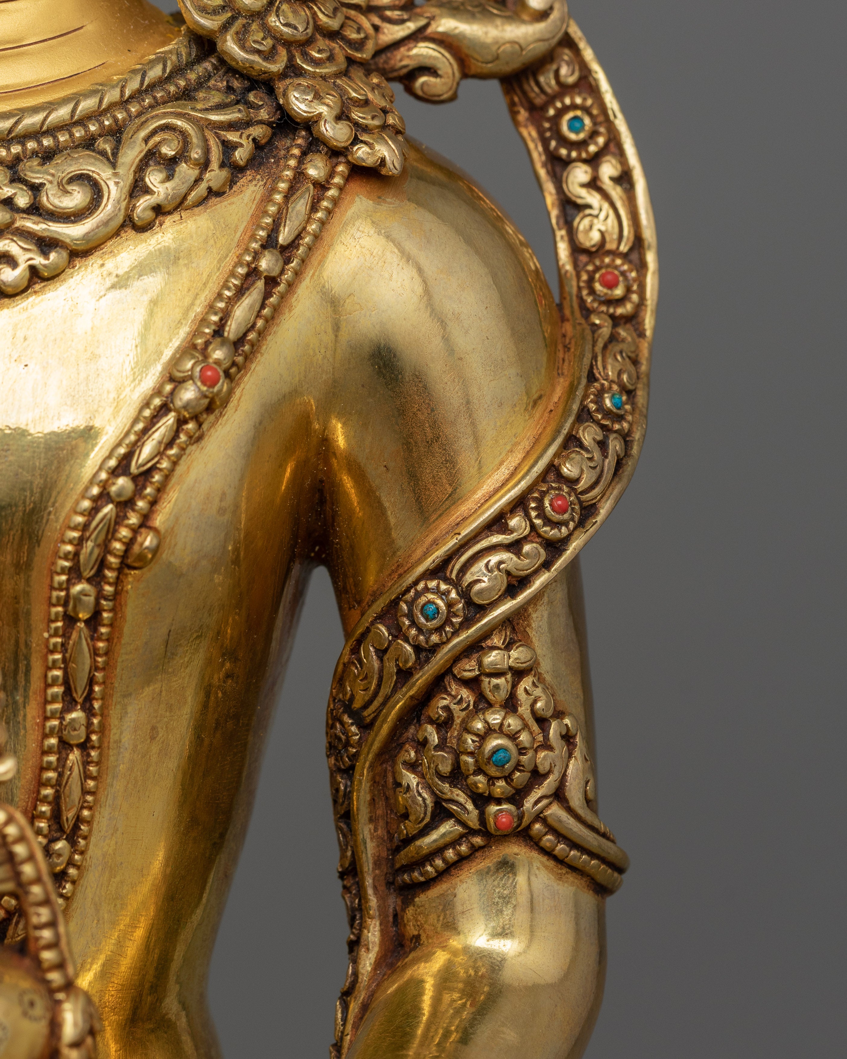 Handmade Figurine of Tibetan Buddhist Amitayus | The Path to Spiritual Enlightenment